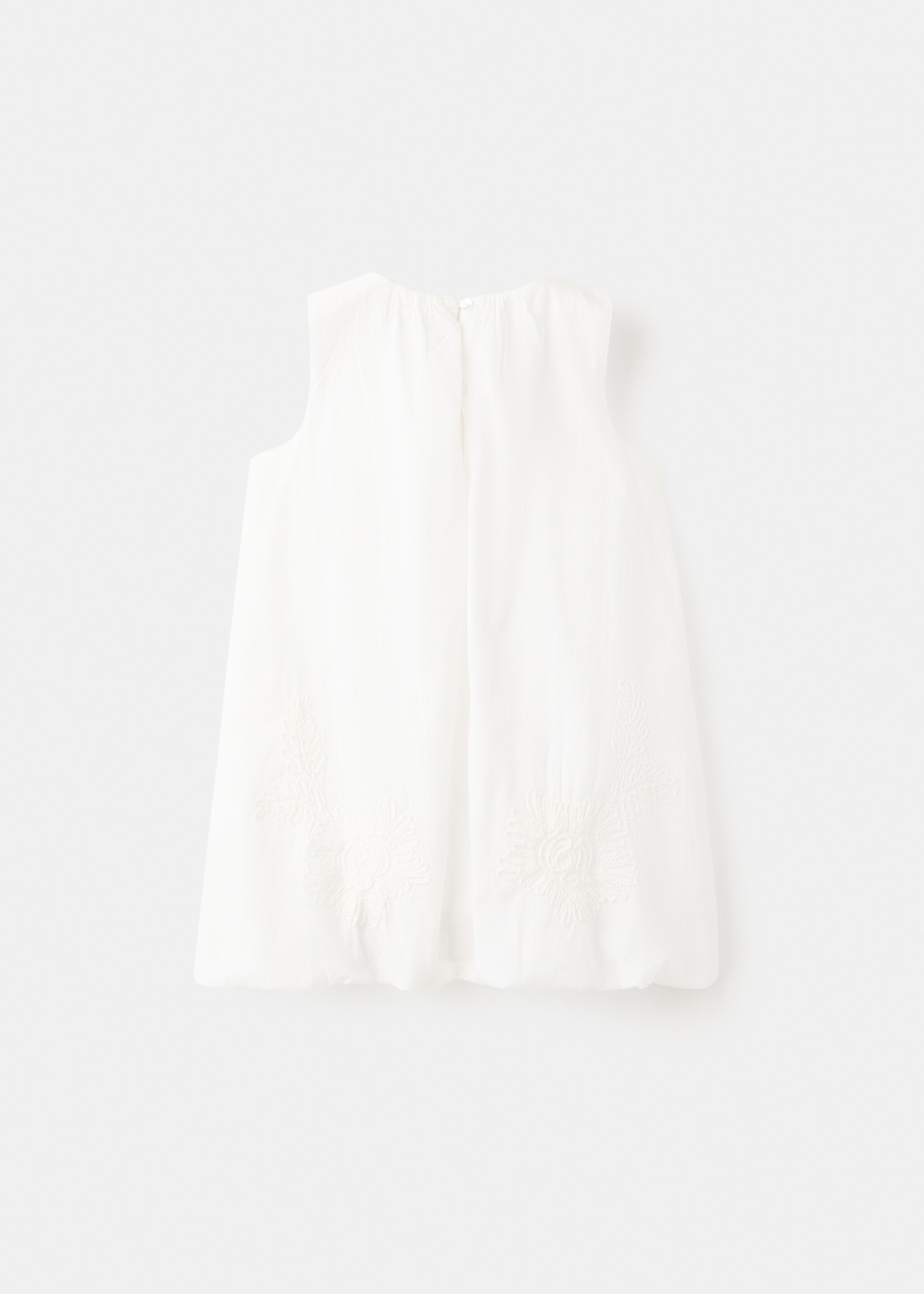 فستان بالون مطرز بزهور - الجهة الخلفية للمنتج, أبيض. Ref: 27046743-00.