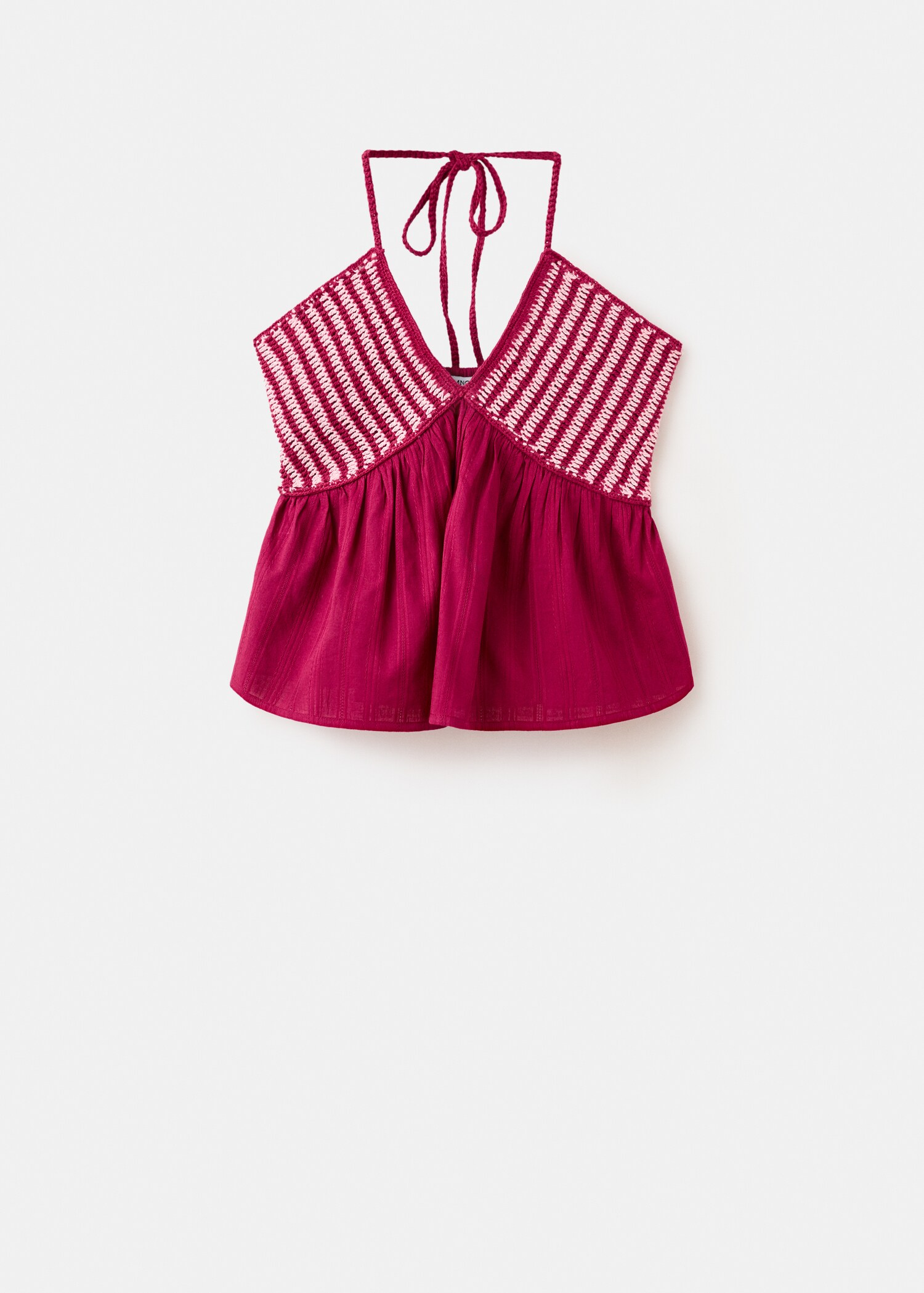 Two-tone crochet top - Article without model