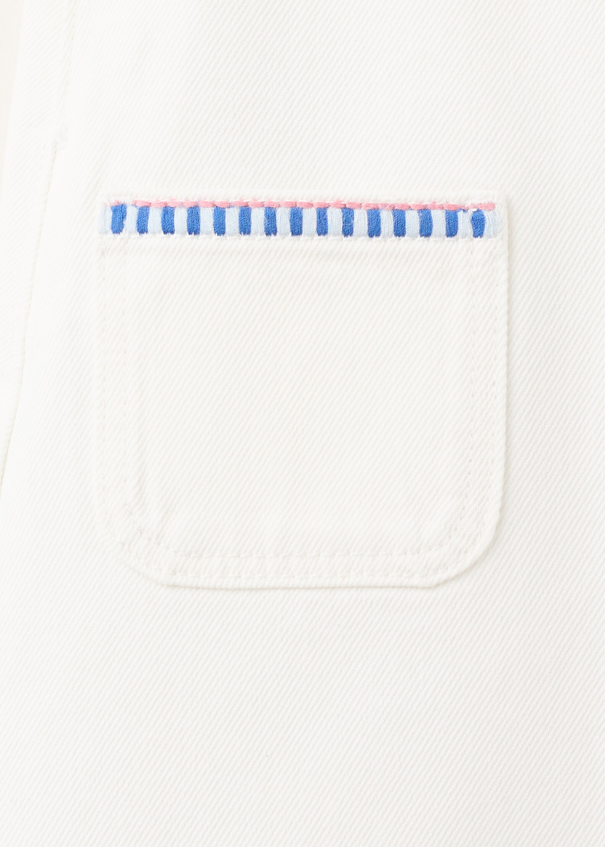 Pinafore with embroidered details - Details of the article 0, White. Ref: 27046746-00.