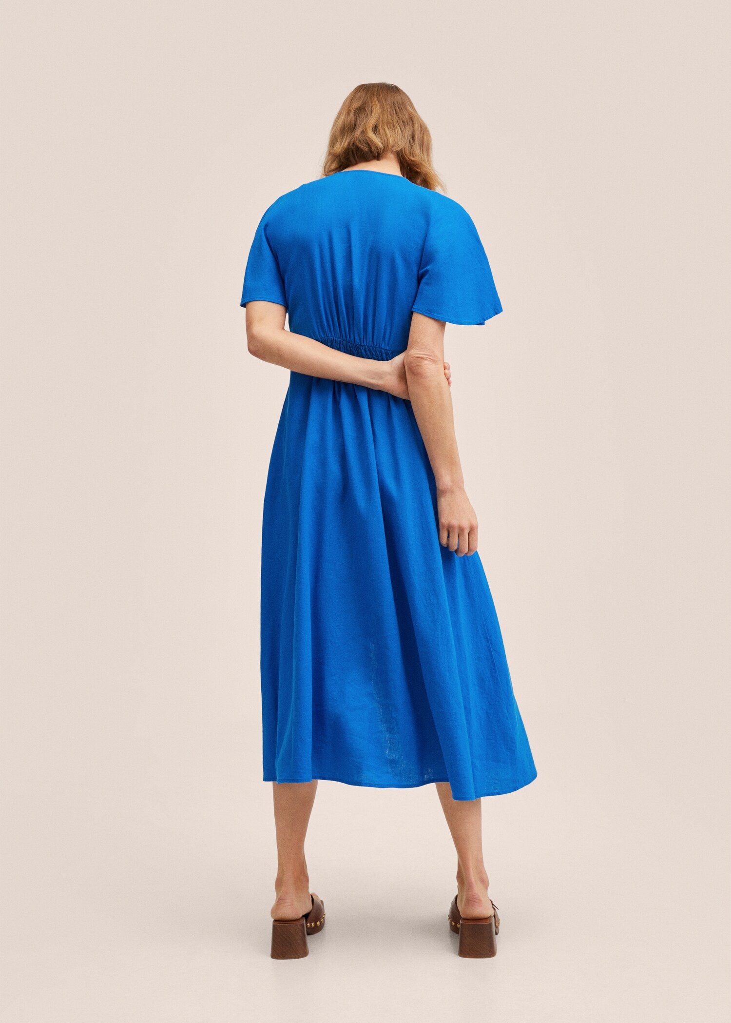 Vestido lino botones - Reverso del artículo