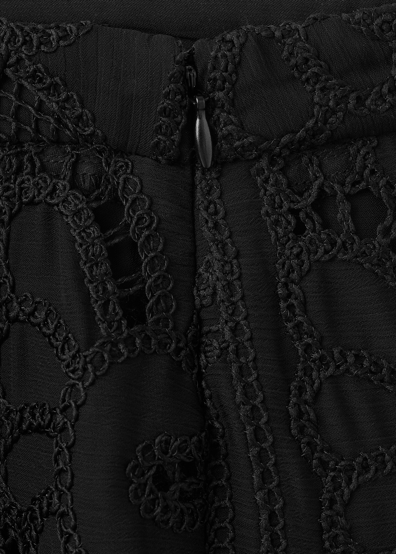 Straight pants with openwork embroidery - Details of the article 0