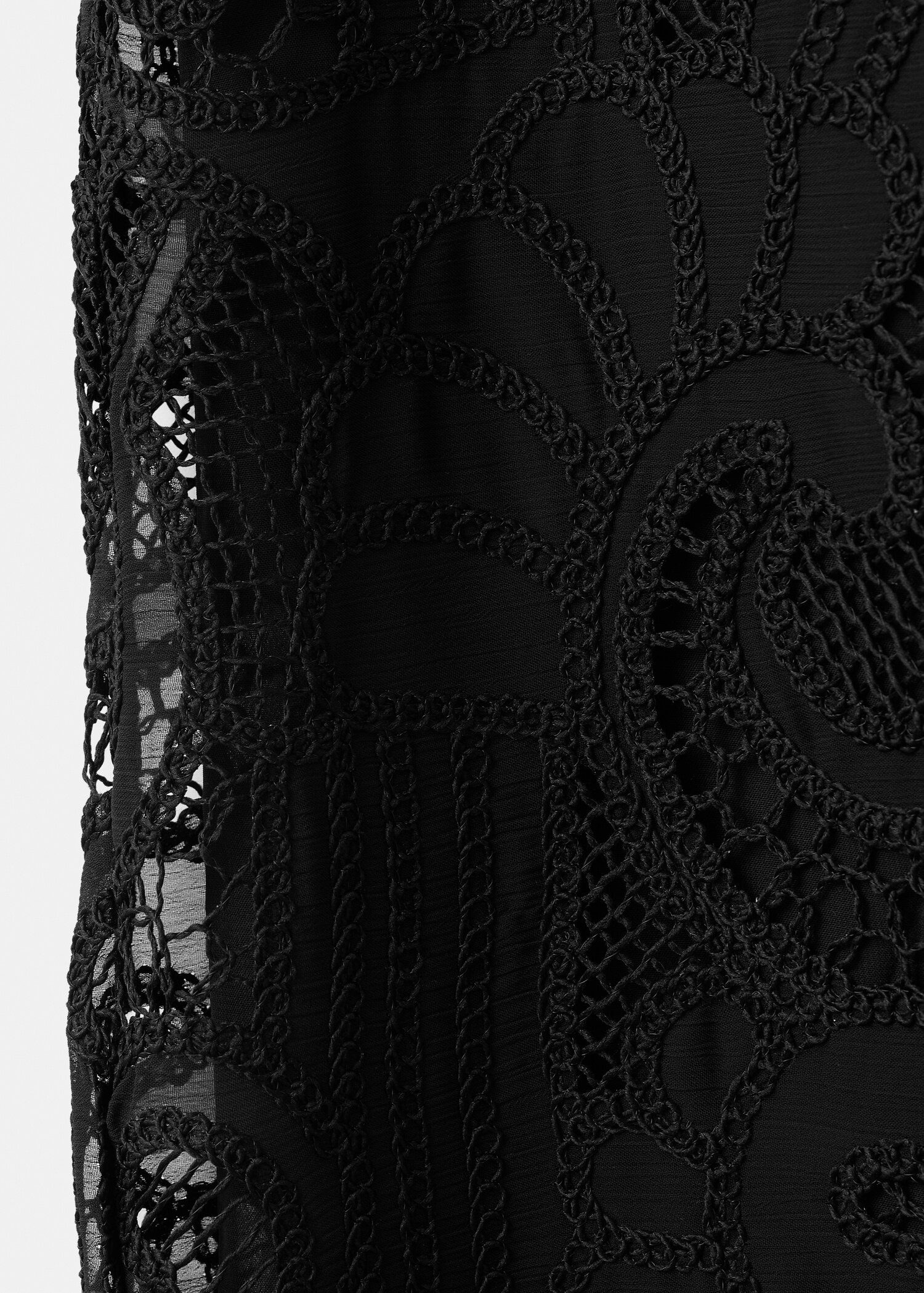 Straight pants with openwork embroidery - Details of the article 8