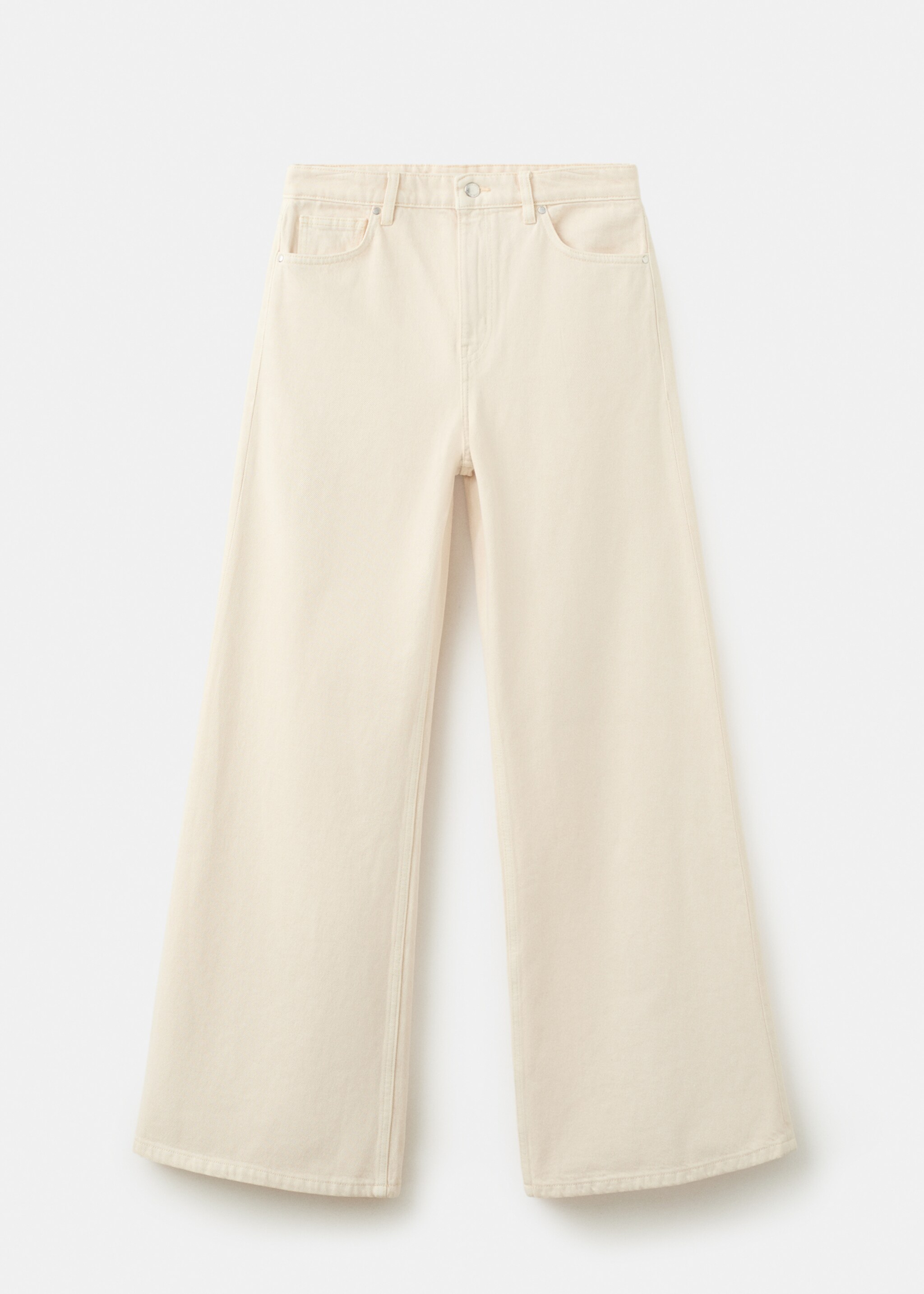 Wide leg mid-rise jeans - Article without model, Off White. Ref: 27047140-00.