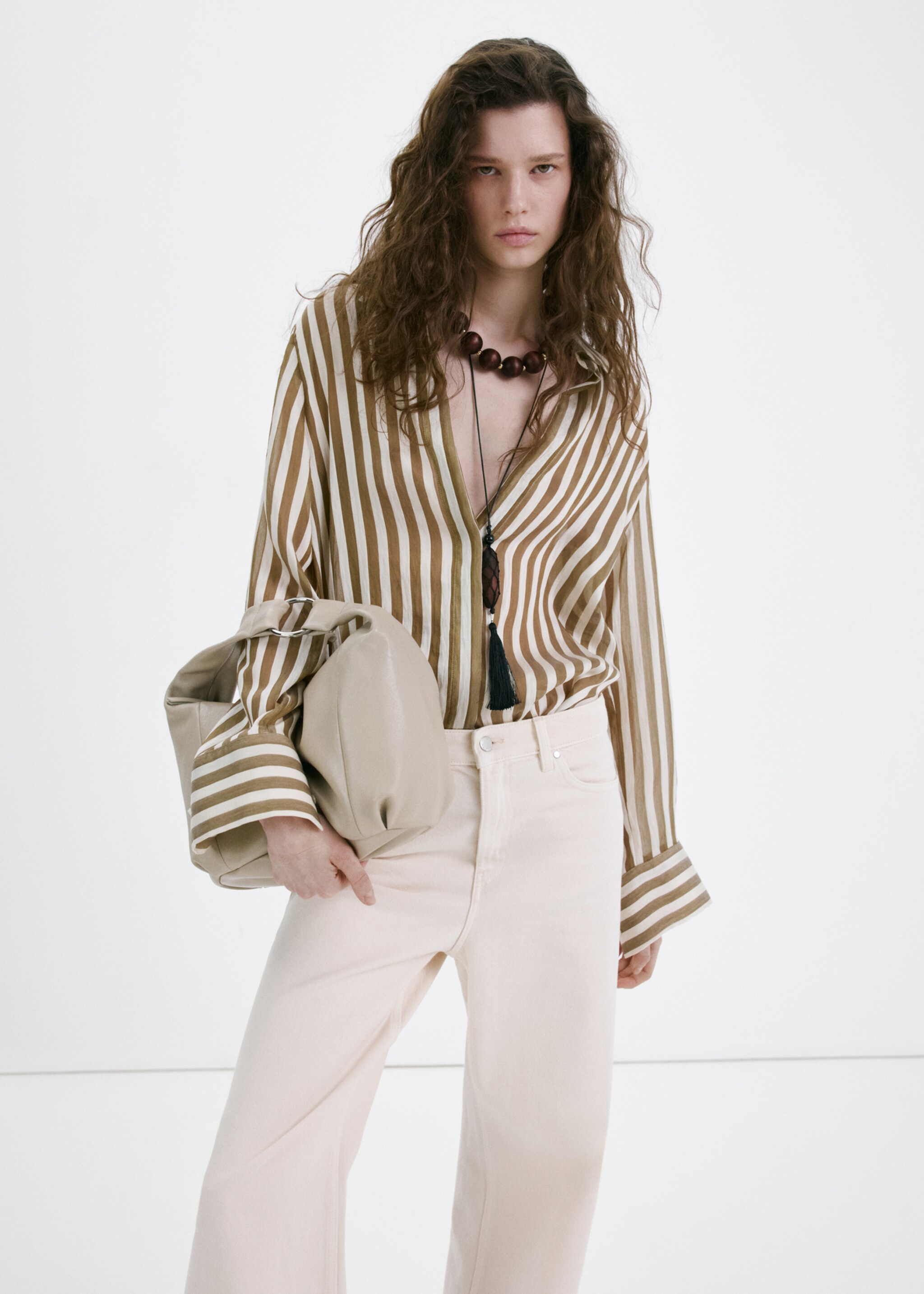 Wide leg mid-rise jeans - Details of the article 1, Off White. Ref: 27047140-00.