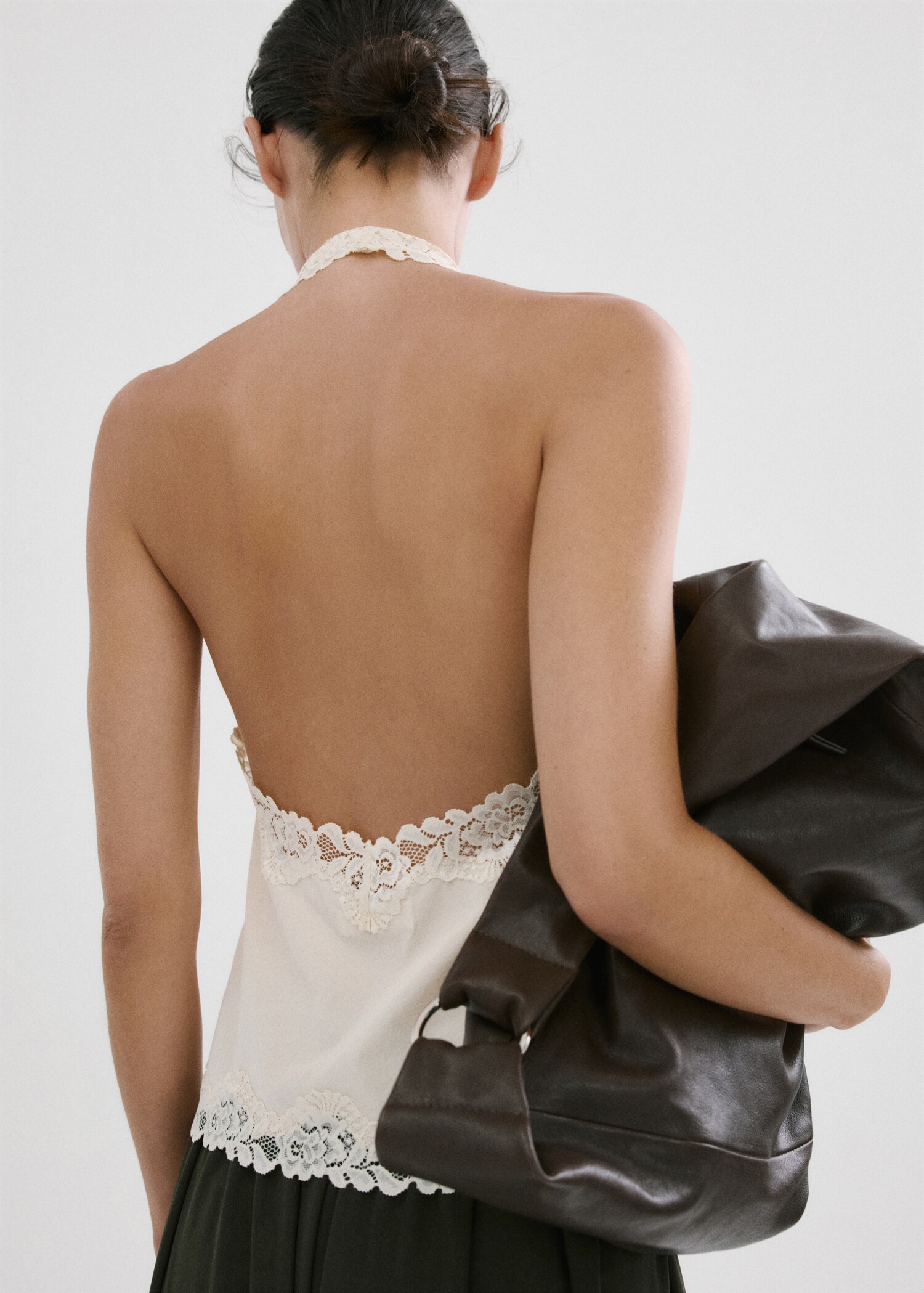 Top encaje cuello halter - Reverso del artículo
