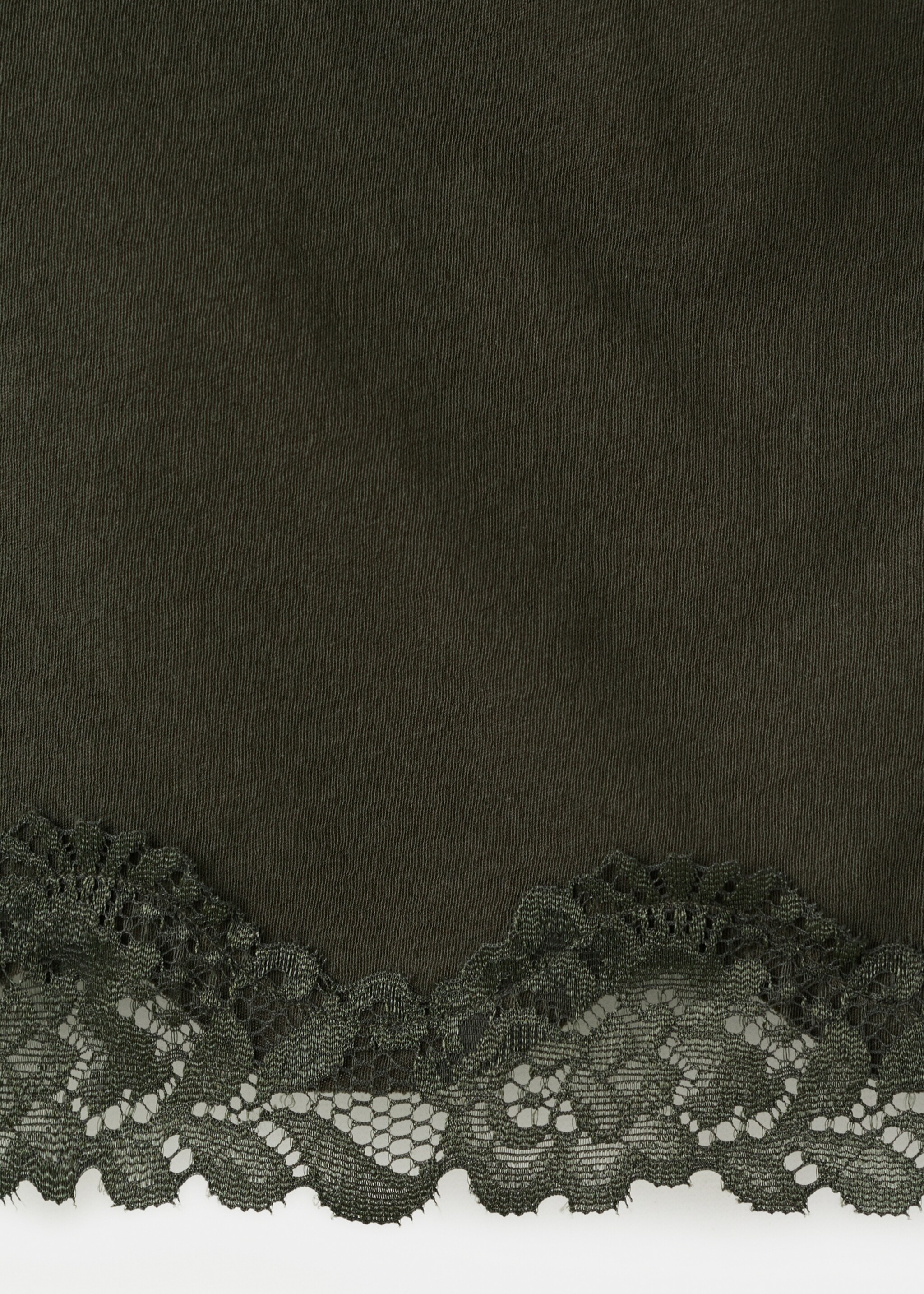 Lace halter neck top - Details of the article 0, Khaki. Ref: 27047142-00.