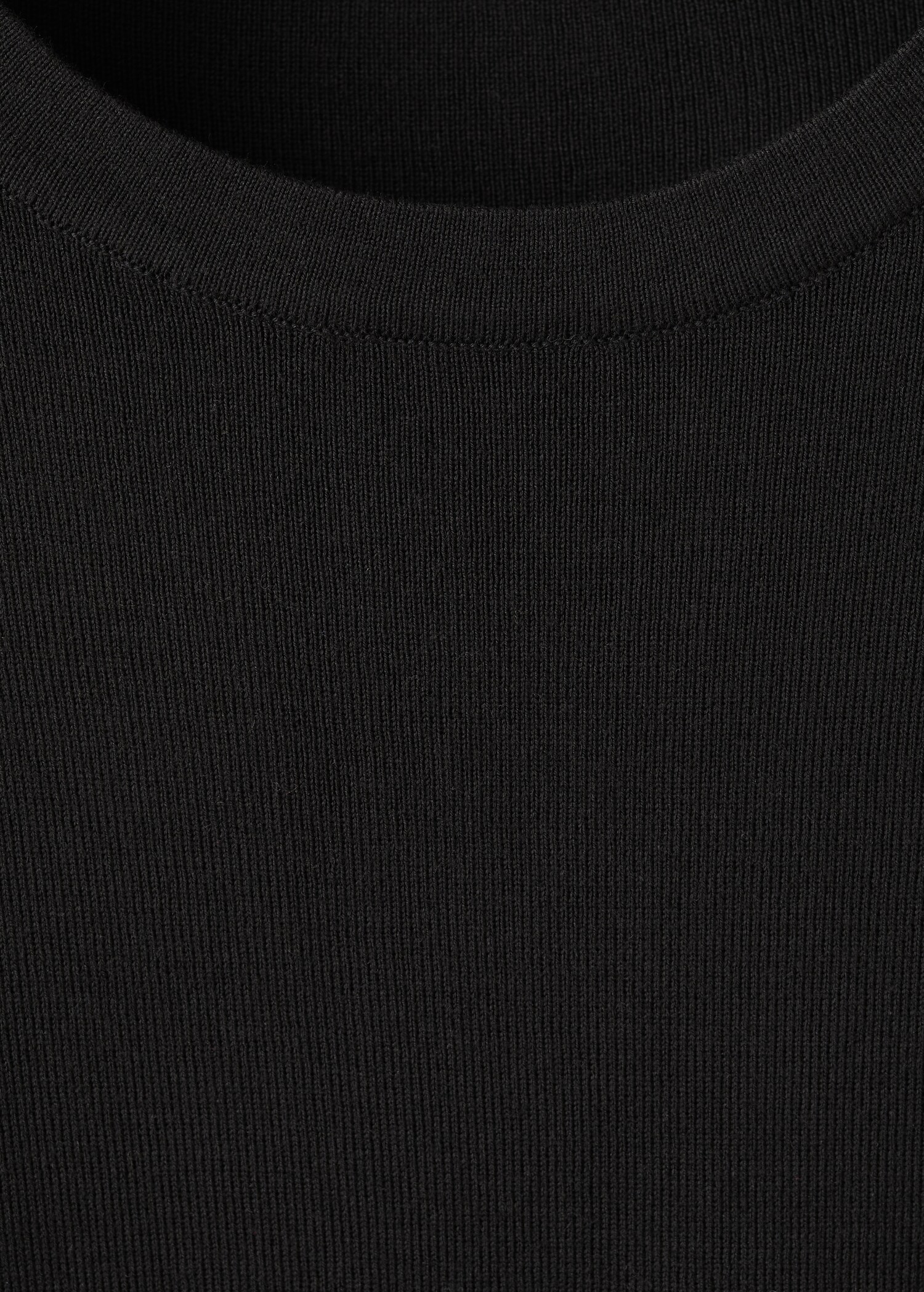 Short-sleeved knitted cotton sweater - Details of the article 0