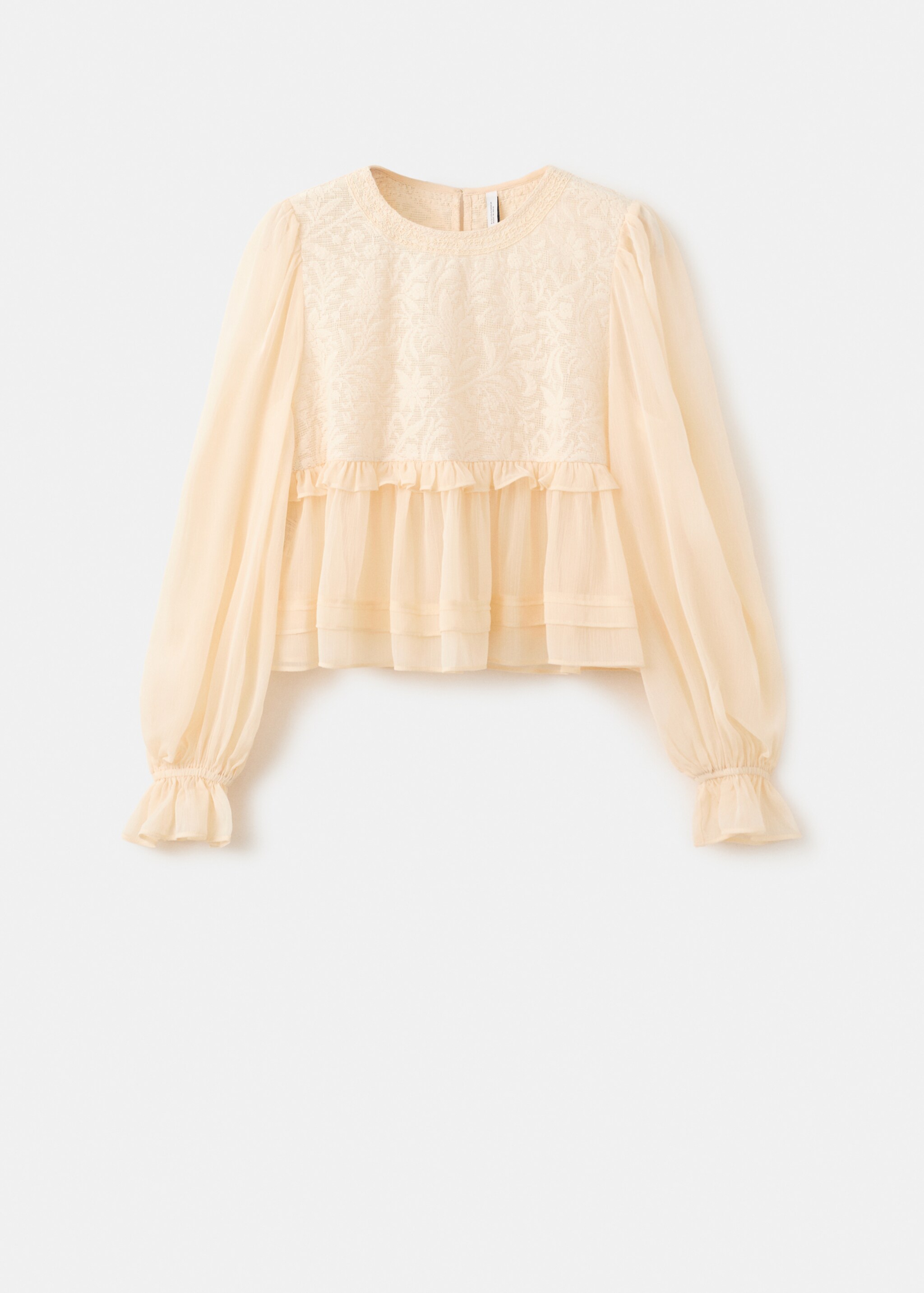 قميص متباين به دانتيل - منتج دون نموذج, أصفر. Ref: 27047146-00.