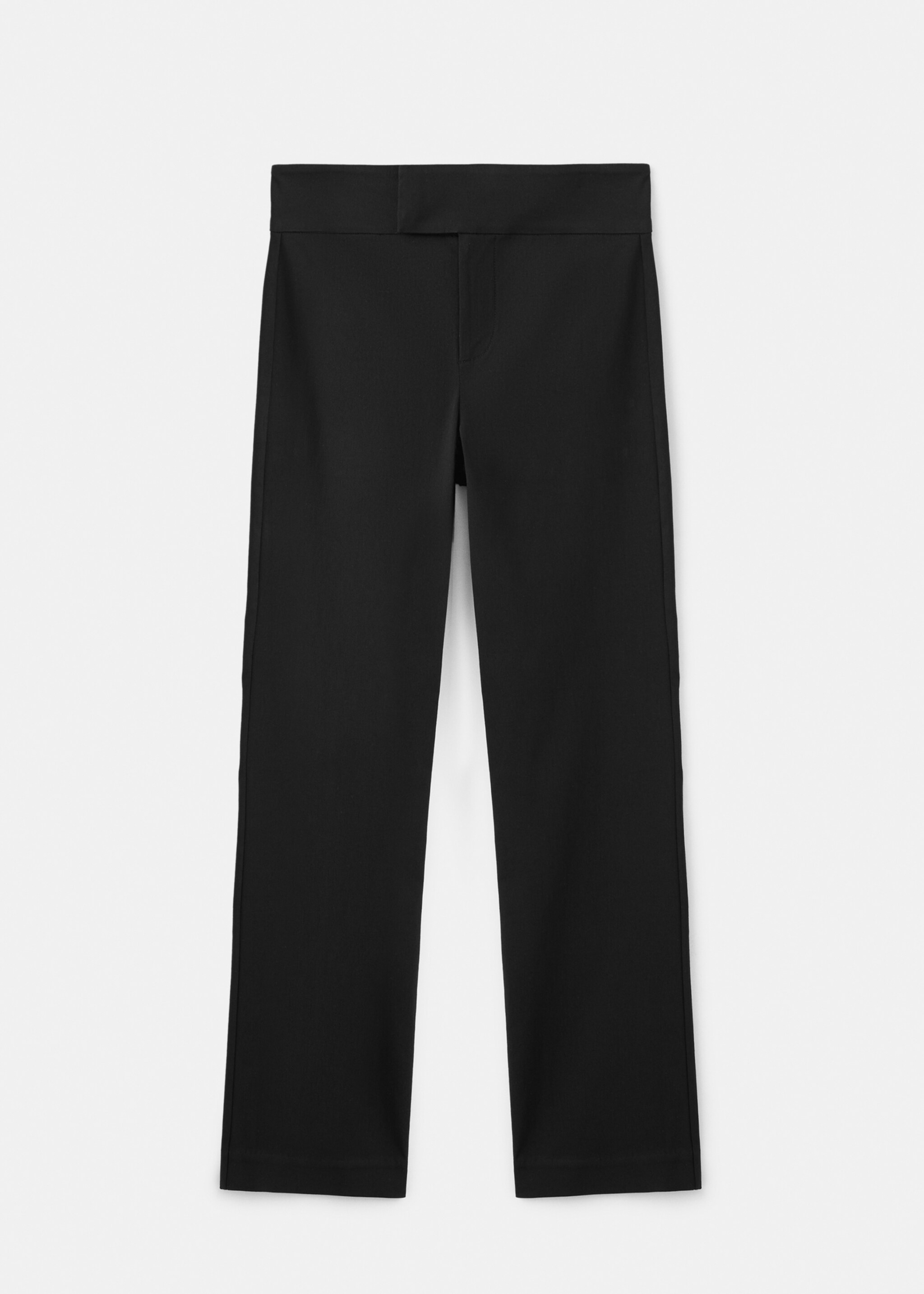 Straight capri trousers - Article without model, Black. Ref: 27047149-00.