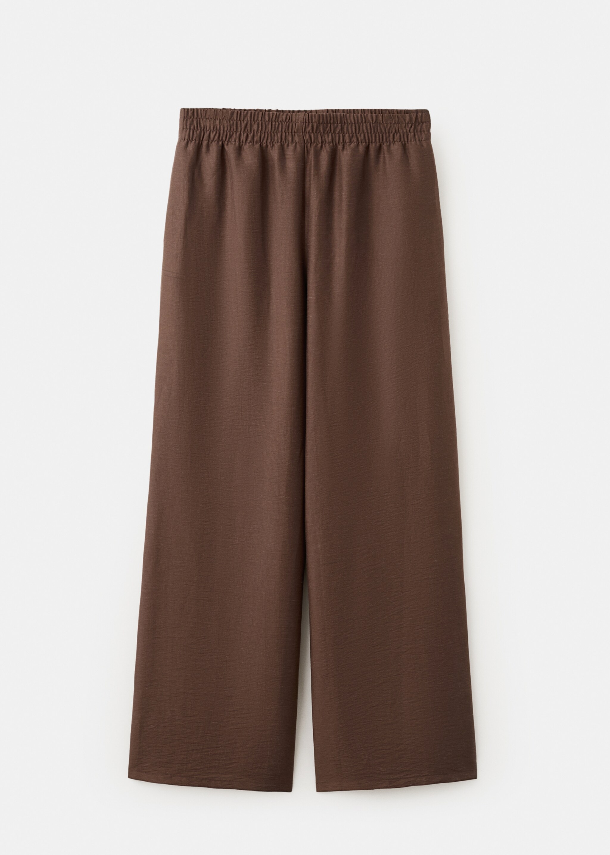 Linen palazzo trousers - Article without model, Brown. Ref: 27047151-00.