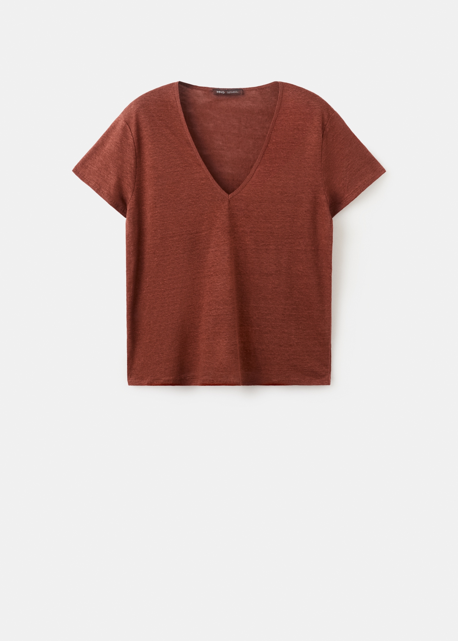 Linen-blend crop T-shirt - Article without model