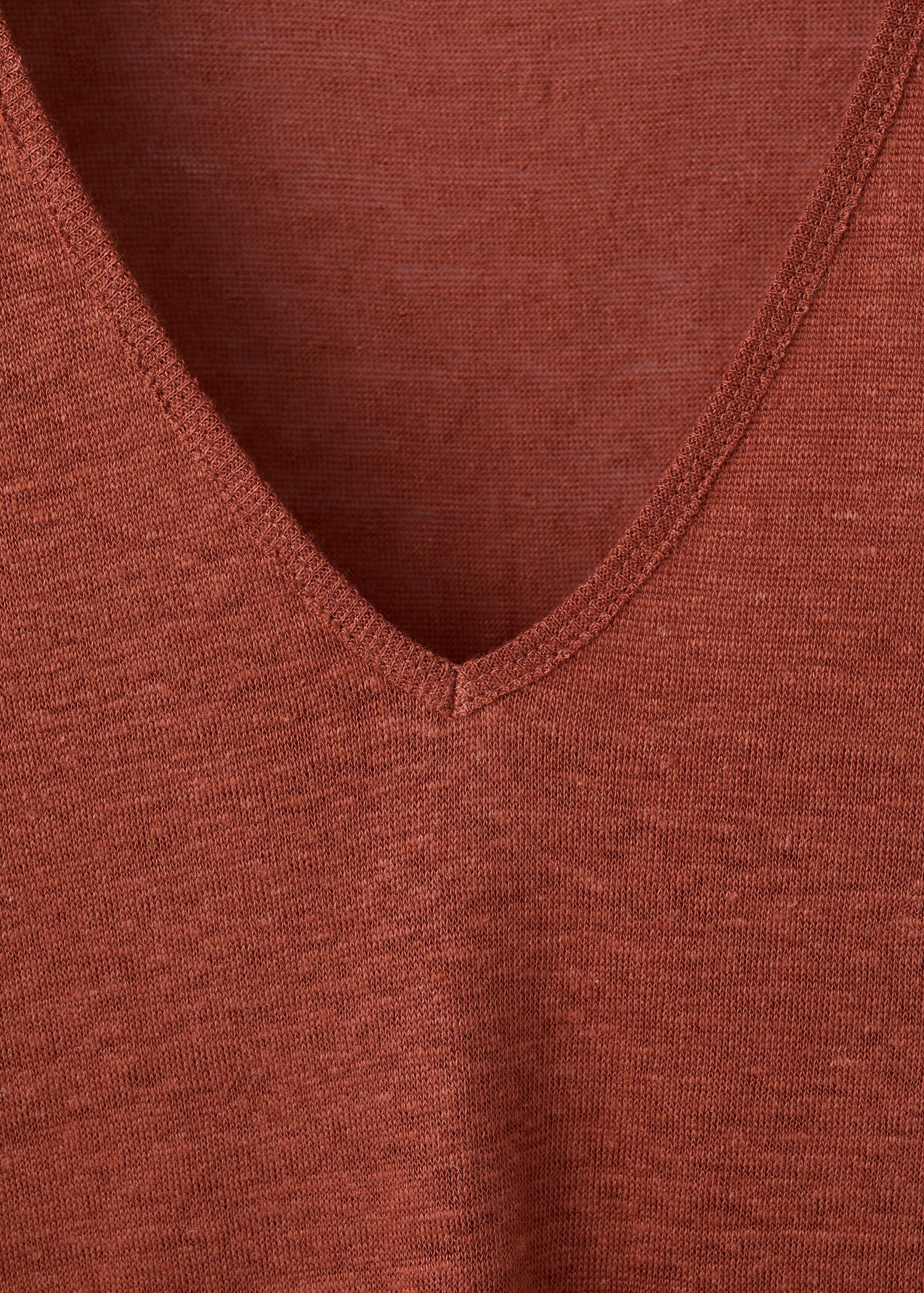 Linen-blend crop T-shirt - Details of the article 8