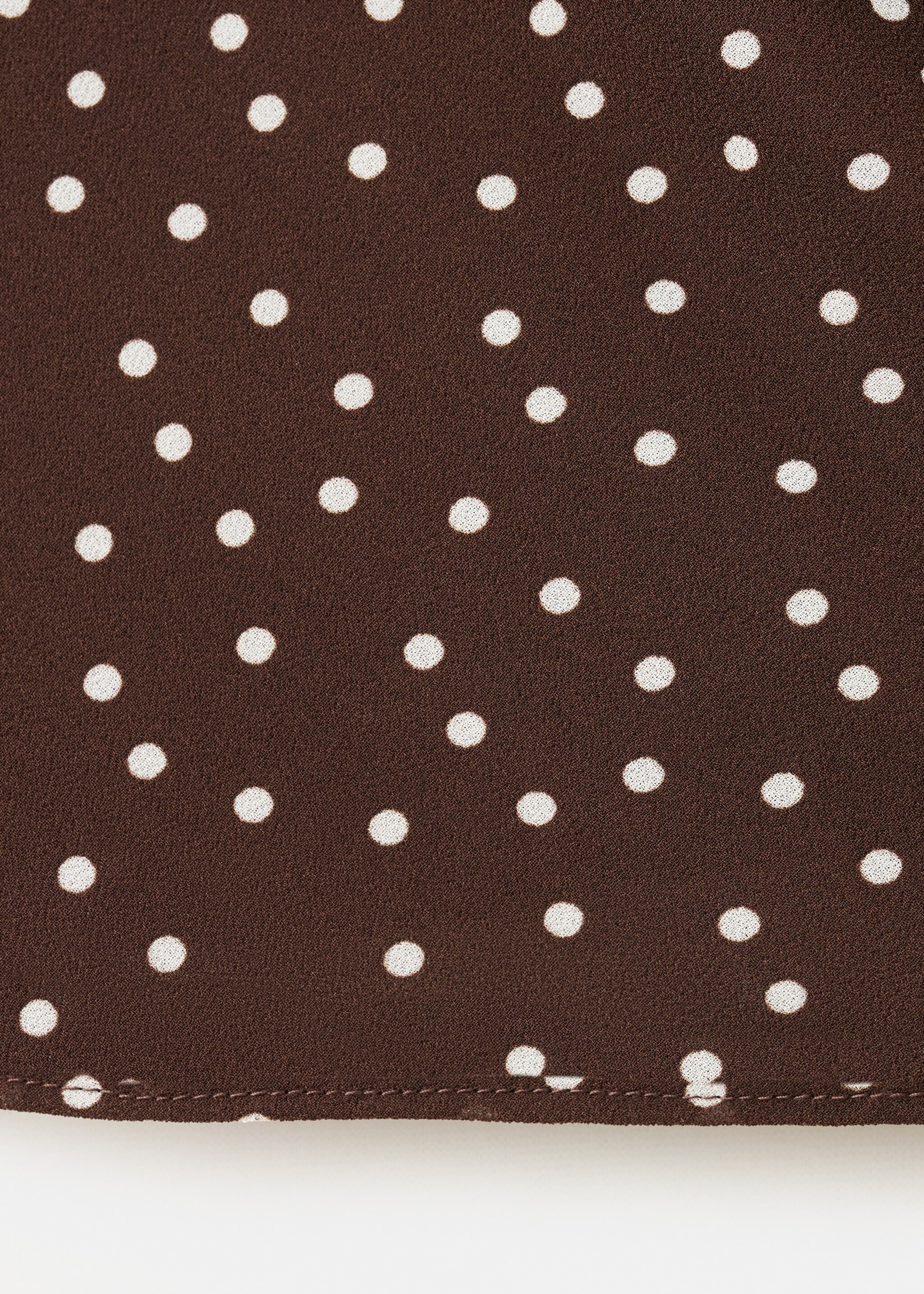 Draped neck scarf top - Details of the article 0, Brown. Ref: 27047154-00.