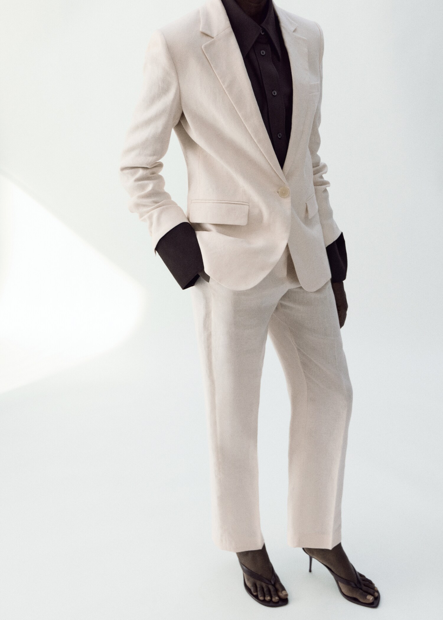 سروال بدلة من الكتان - رؤية وسط