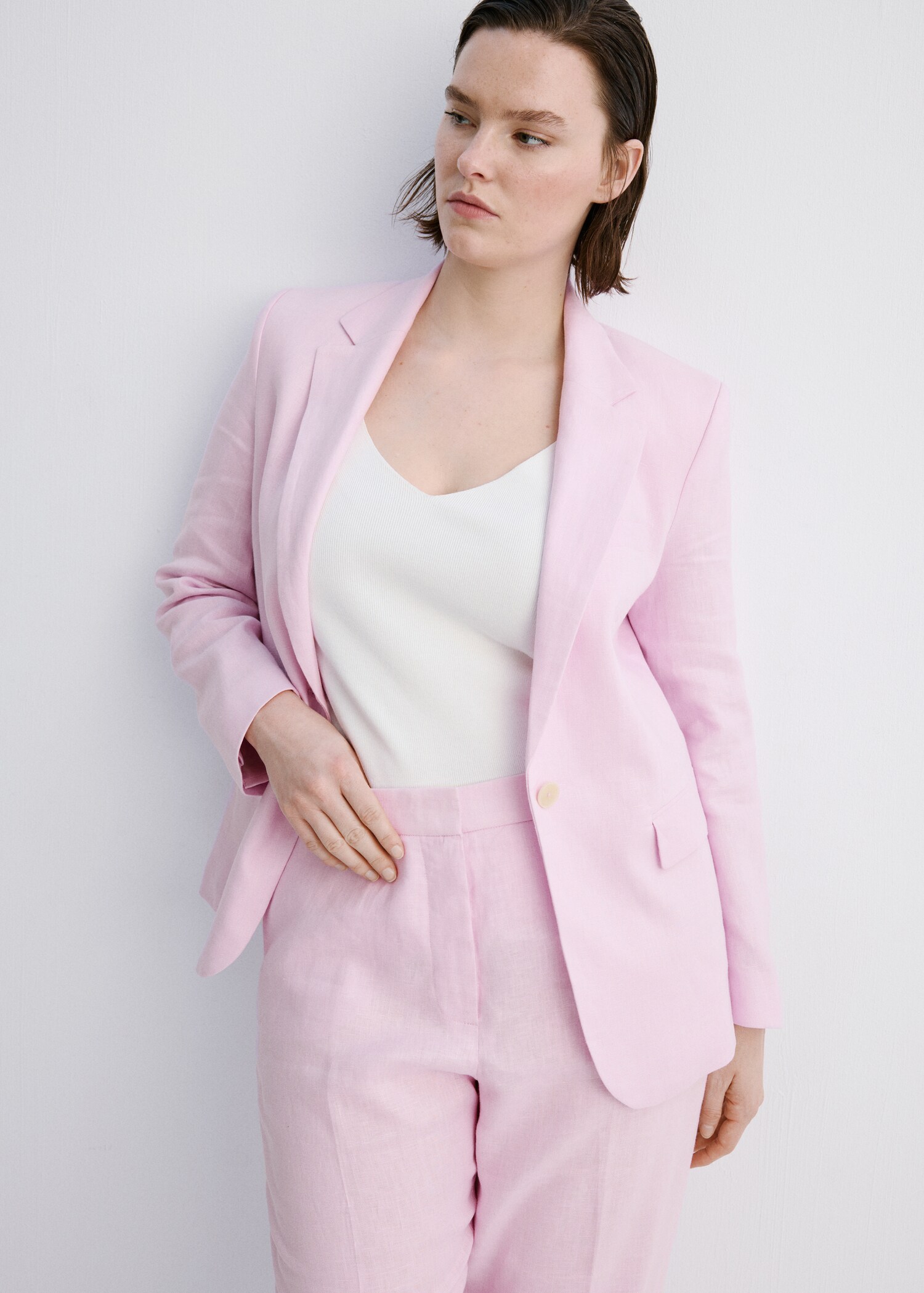 سروال بدلة من الكتان - تفاصيل المنتج 5