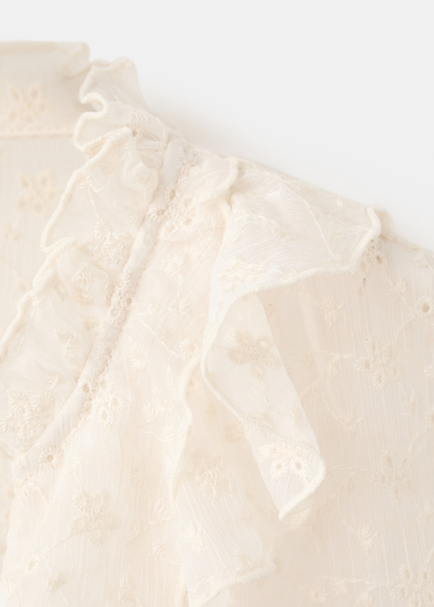 Ruffled embroidered blouse - Details of the article 8
