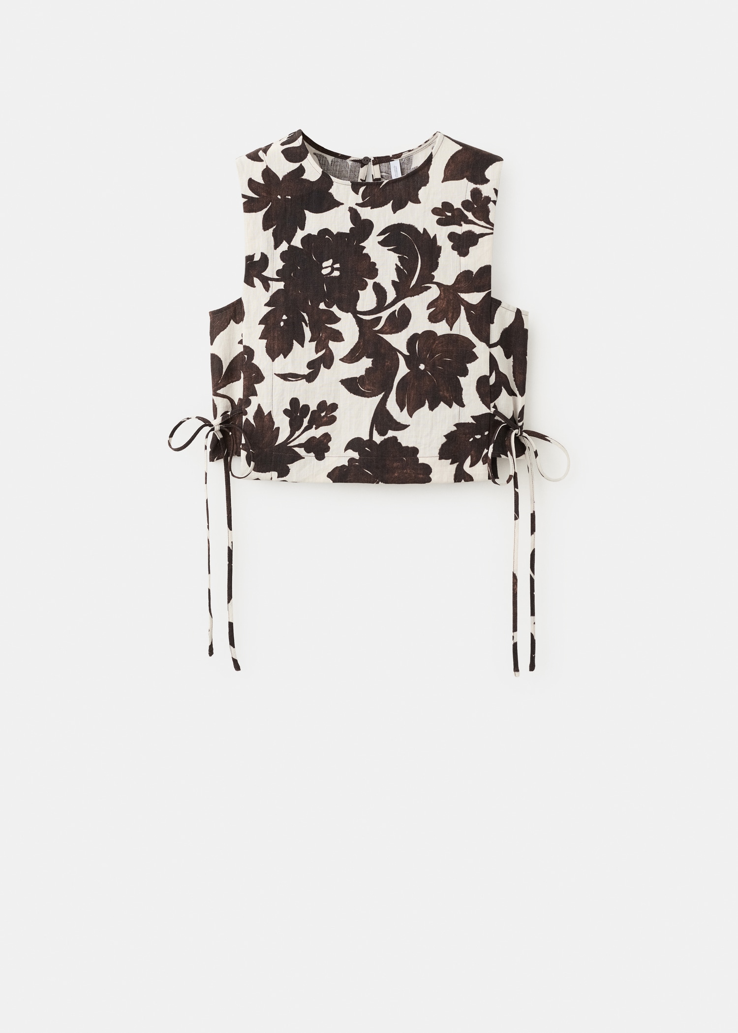 Floral print crop top - Article without model