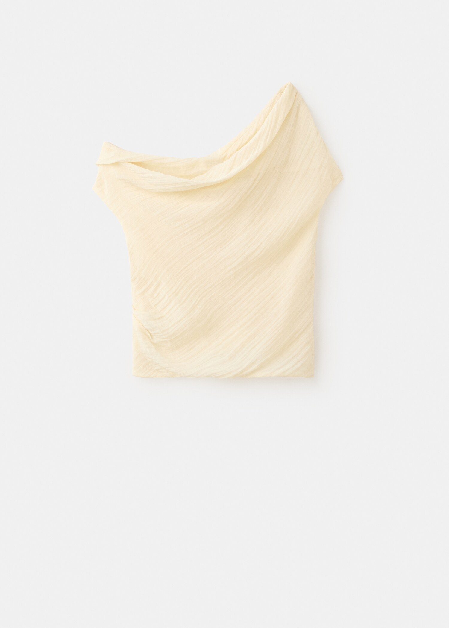 Draped asymmetrical blouse - Article without model