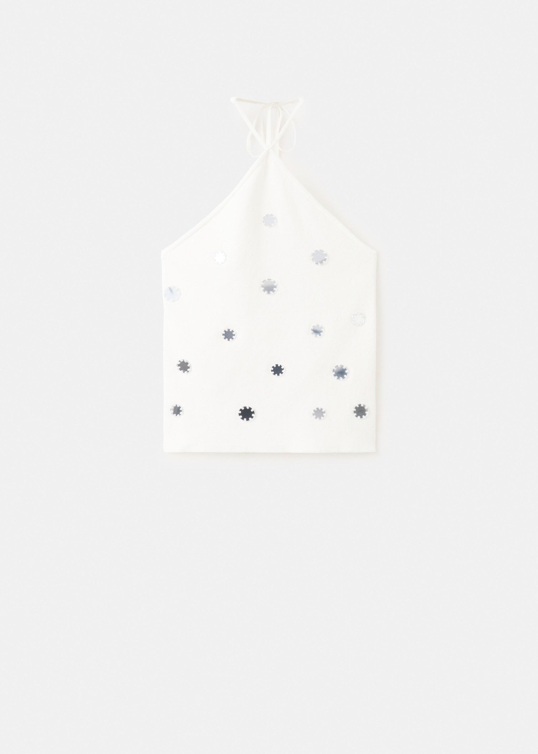 Haut à emmanchures américaines métalliques - Article sans modèle, Blanc. Ref: 27047165-00.