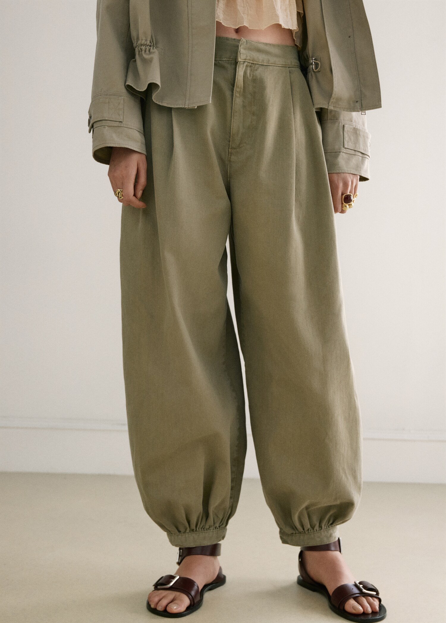 Mid-rise balloon jeans - Medium plane