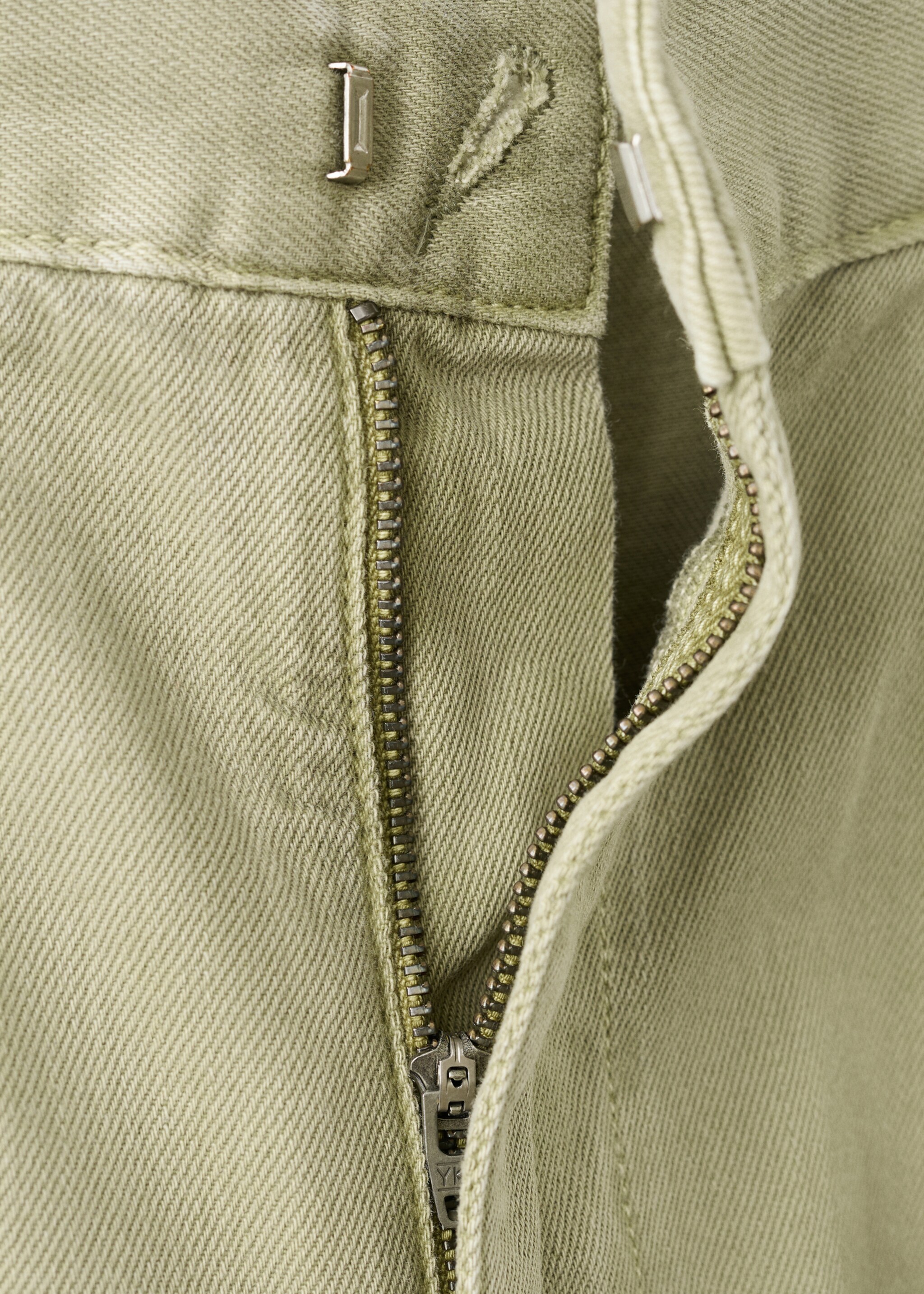 Mid-rise balloon jeans - Details of the article 8, Khaki. Ref: 27047166-00.