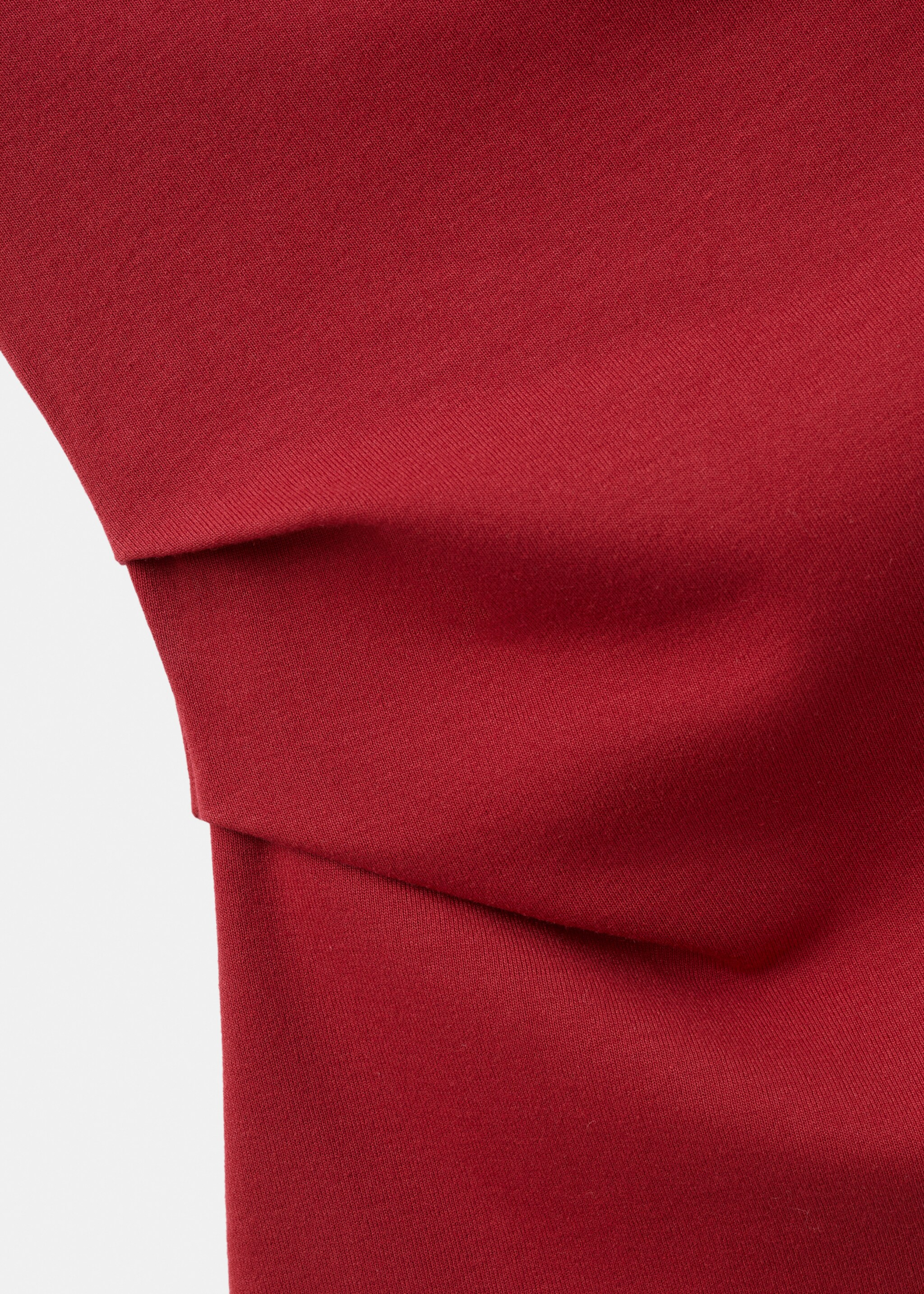 Asymmetric ruched top - Details of the article 0, Red. Ref: 27047167-00.
