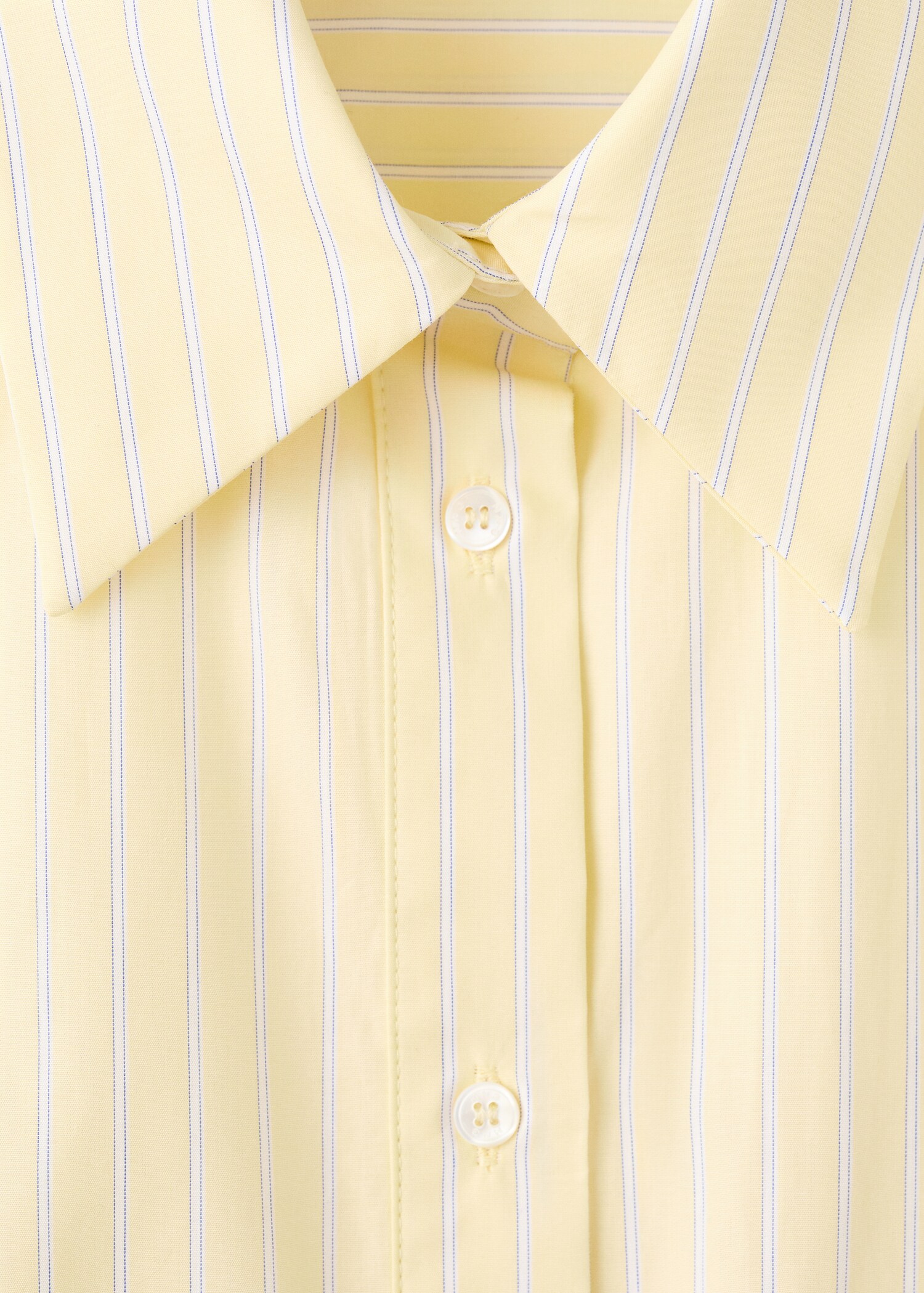 Striped poplin shirt with embroidered message - Details of the article 8