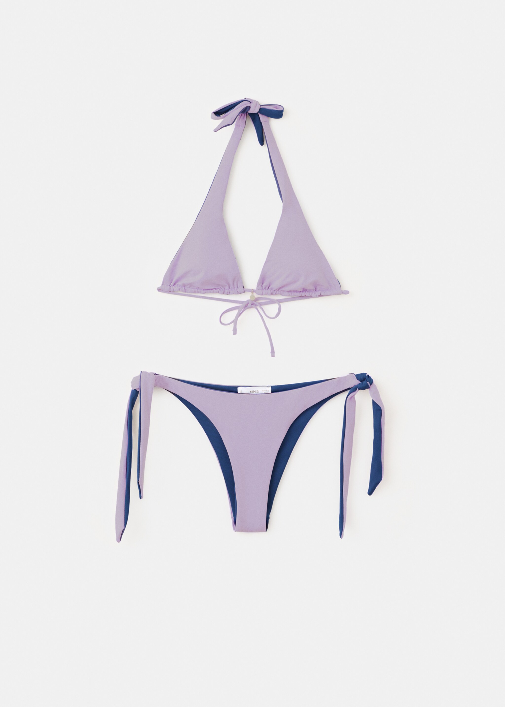 Reversible bikini with mid-rise bottoms - Article without model, Lilac. Ref: 27047777-00.