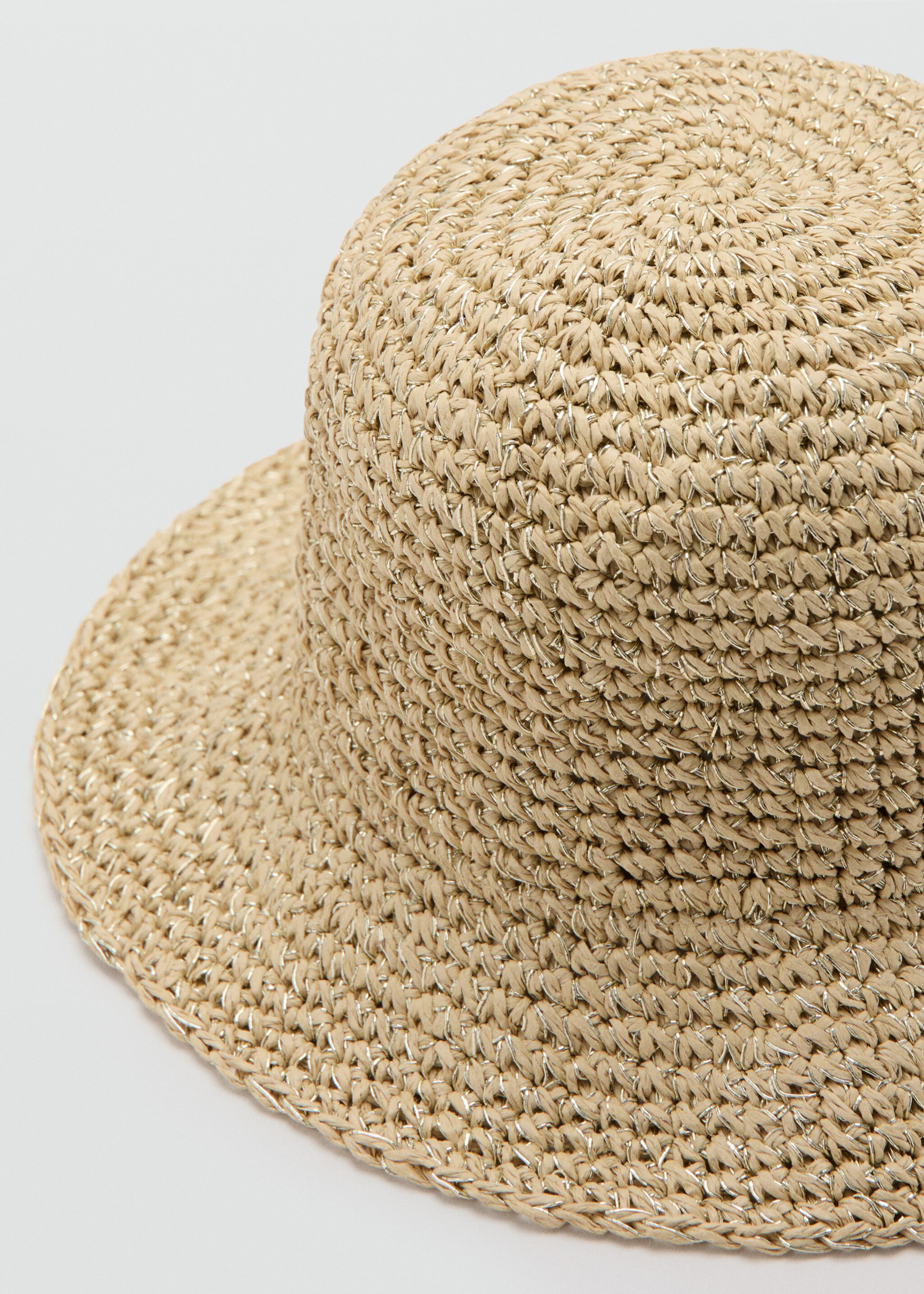 Natural fibre bucket hat - Medium plane, Beige. Ref: 27047779-00.