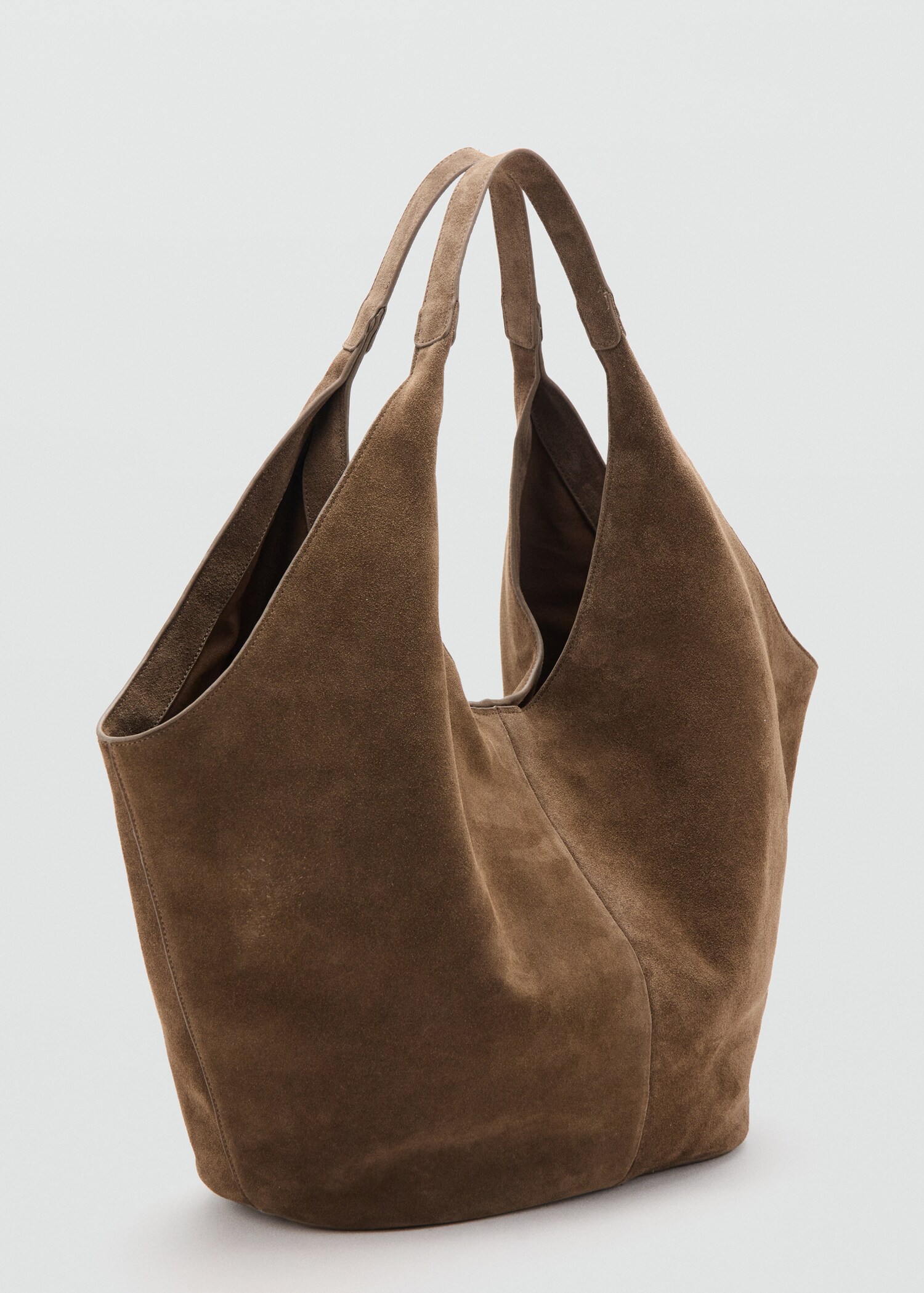 Suede shoulder bag - Medium plane