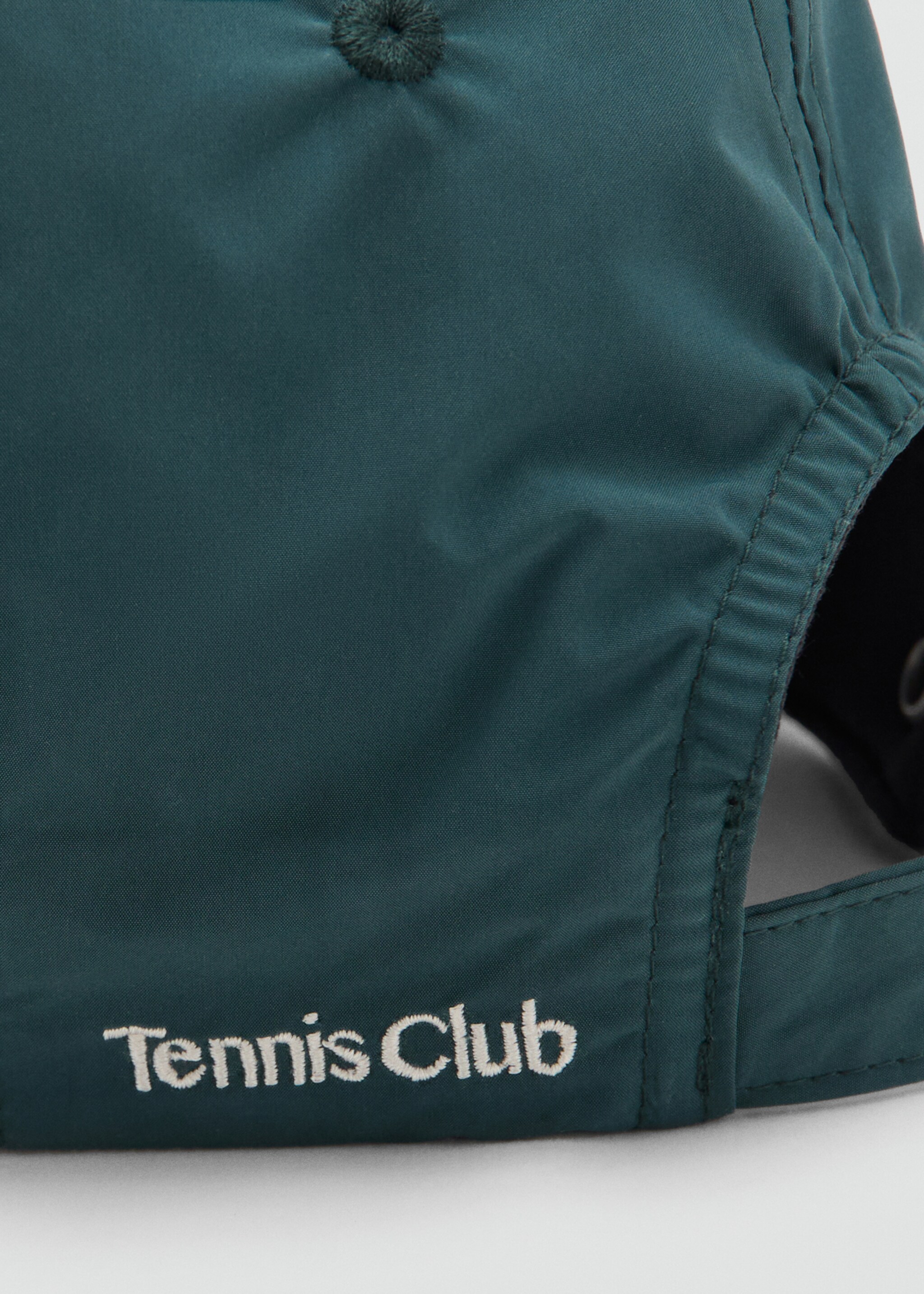 Embroidered cap - Details of the article 2, Dark Green. Ref: 27047785-00.