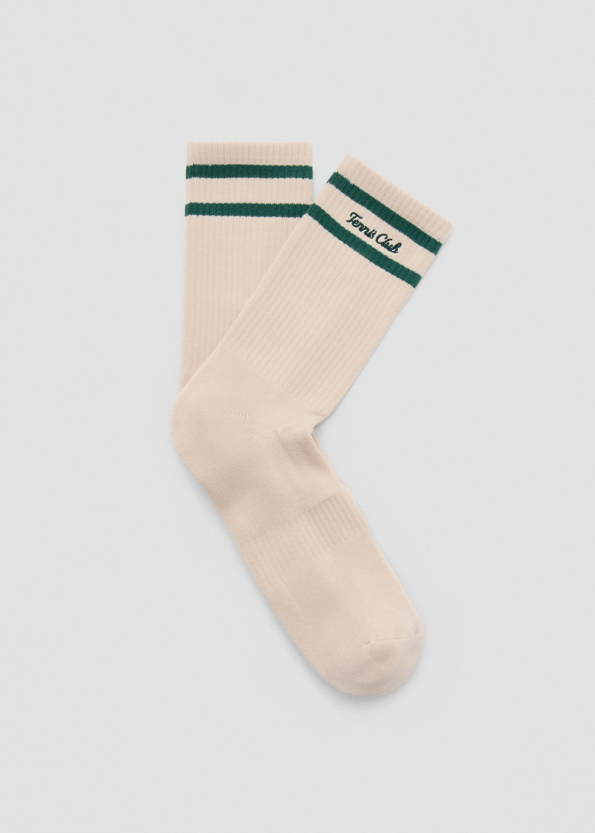 Striped cotton socks - Article without model, Ecru. Ref: 27047791-00.