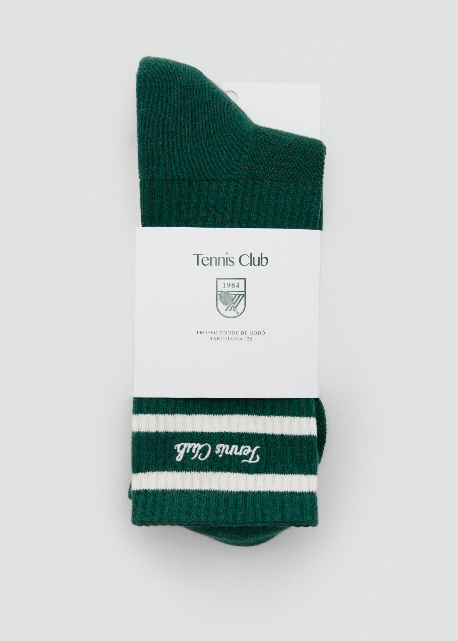 Striped socks with embroidered text - Details of the article 2