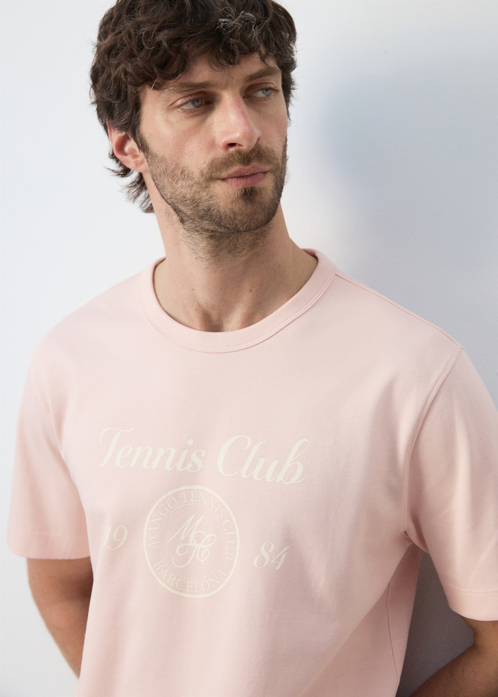 100% cotton printed t-shirt - Details of the article 1, Light Pink. Ref: 27047793-00.