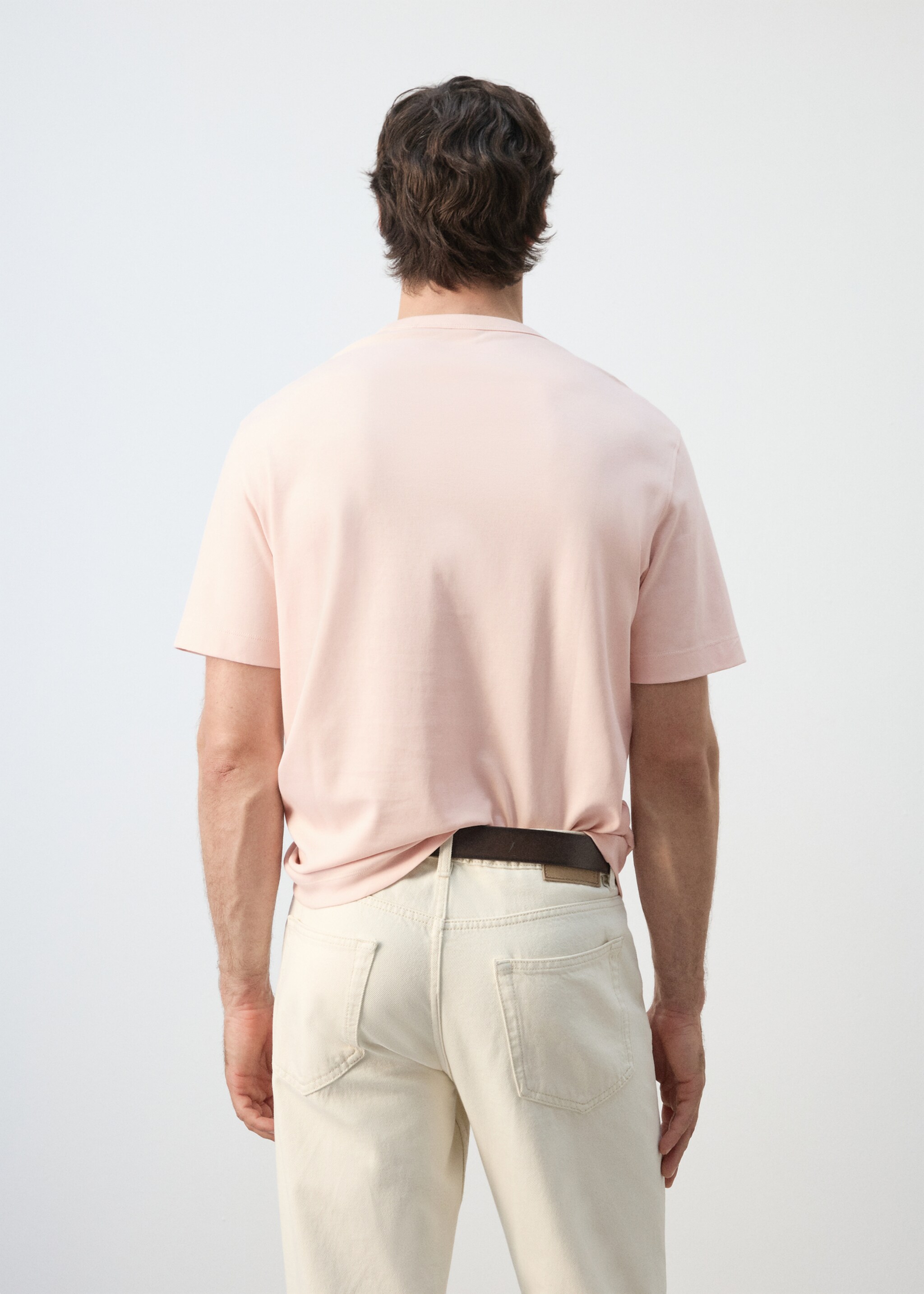 100% cotton printed t-shirt - Reverse of the article, Light Pink. Ref: 27047793-00.