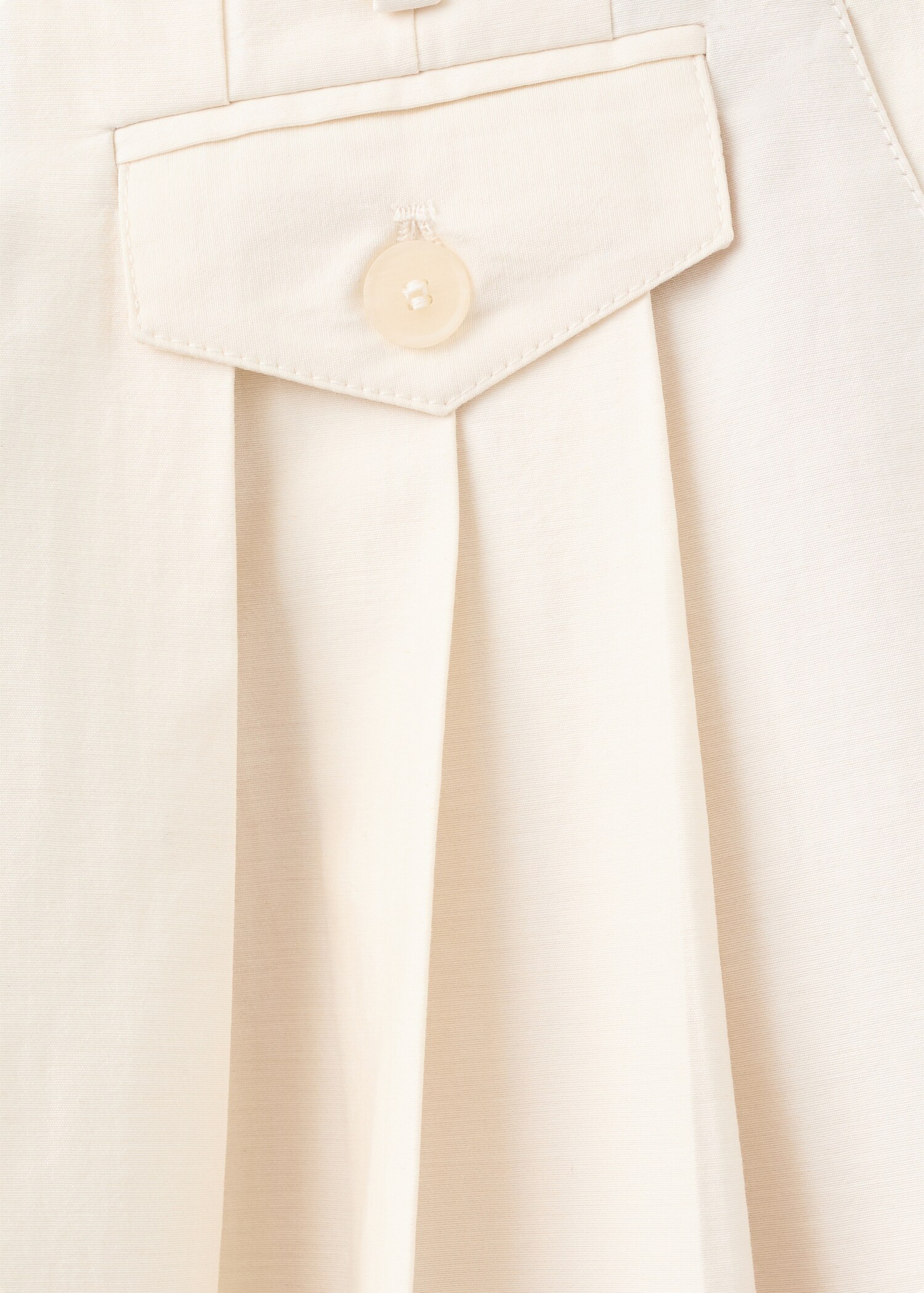 Straight cotton trousers with pleats - Details of the article 8