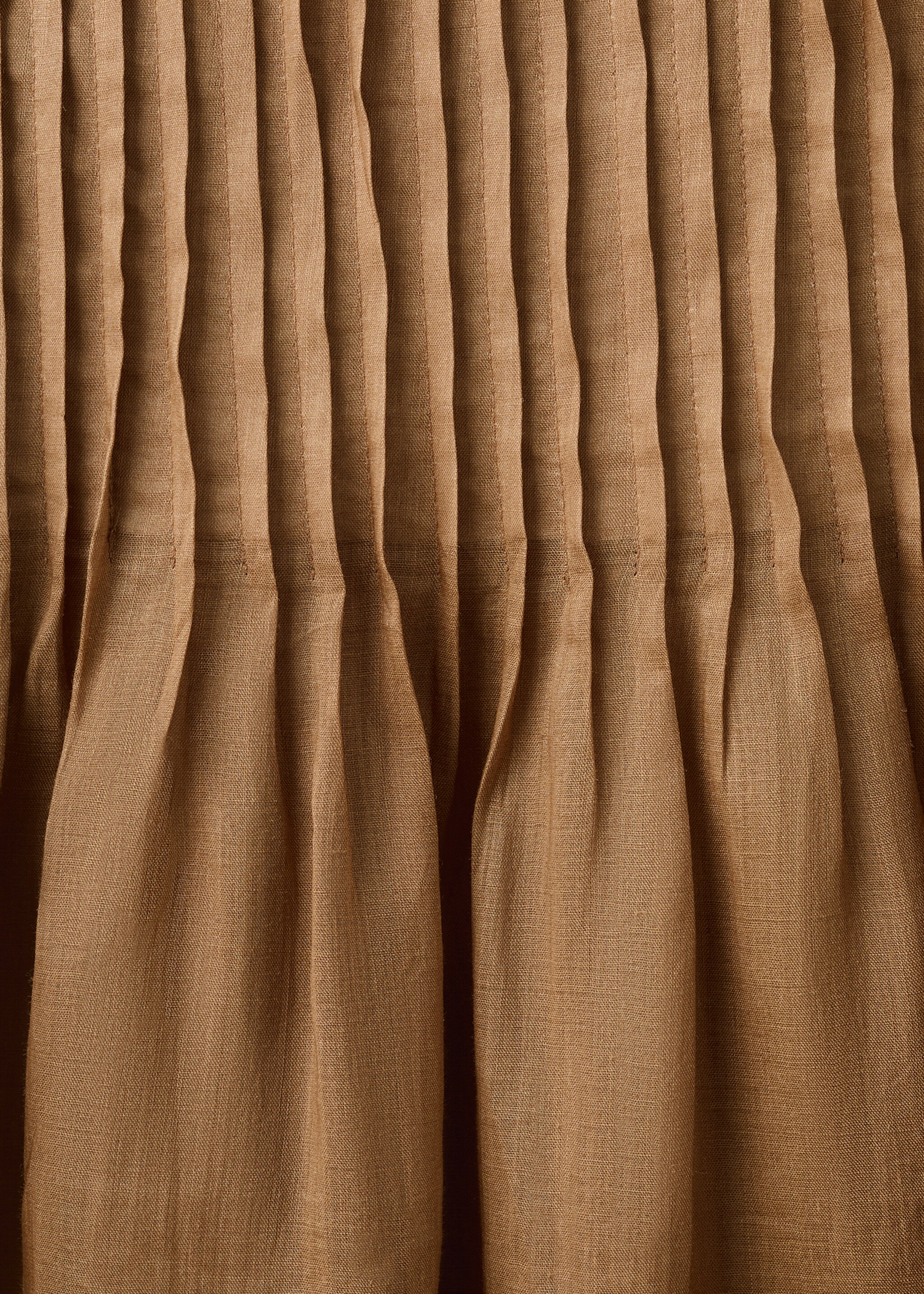 100% ramie bandeau dress - Details of the article 8, Beige. Ref: 27047801-00.