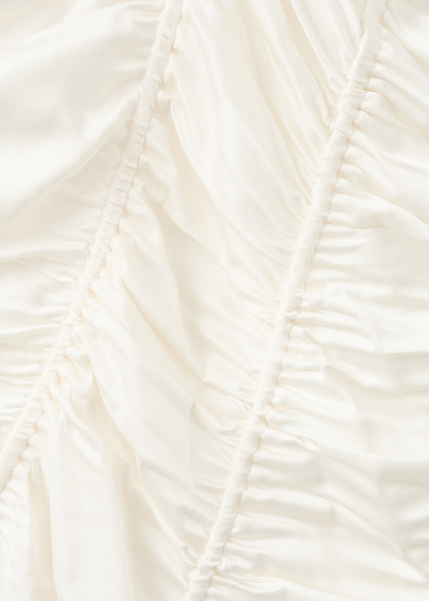 Satin dress with adjustable ruching - Details of the article 0