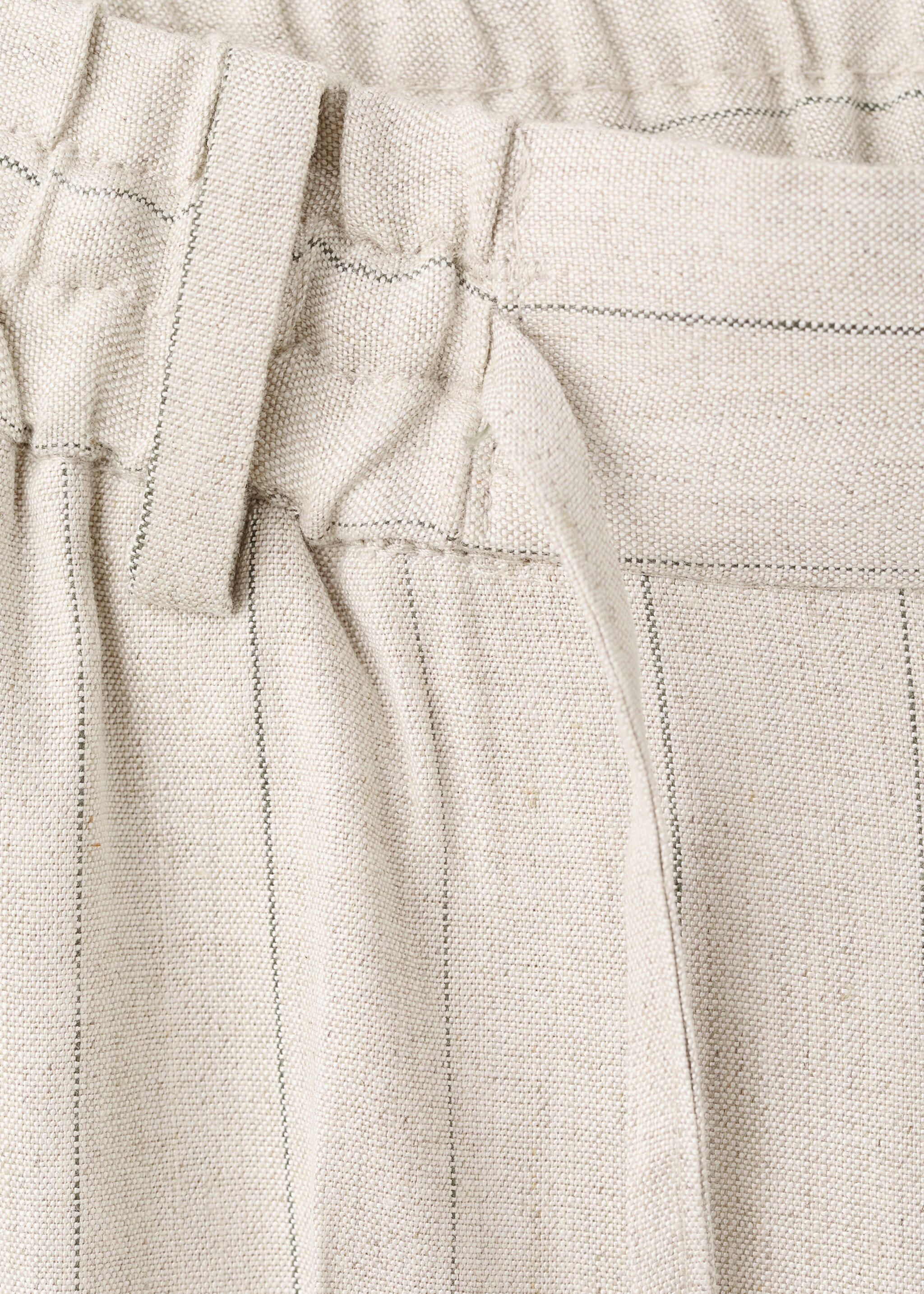 Pantalón slim fit lino cordón - Detalle del artículo 0, Beige. Ref: 27047896-00.