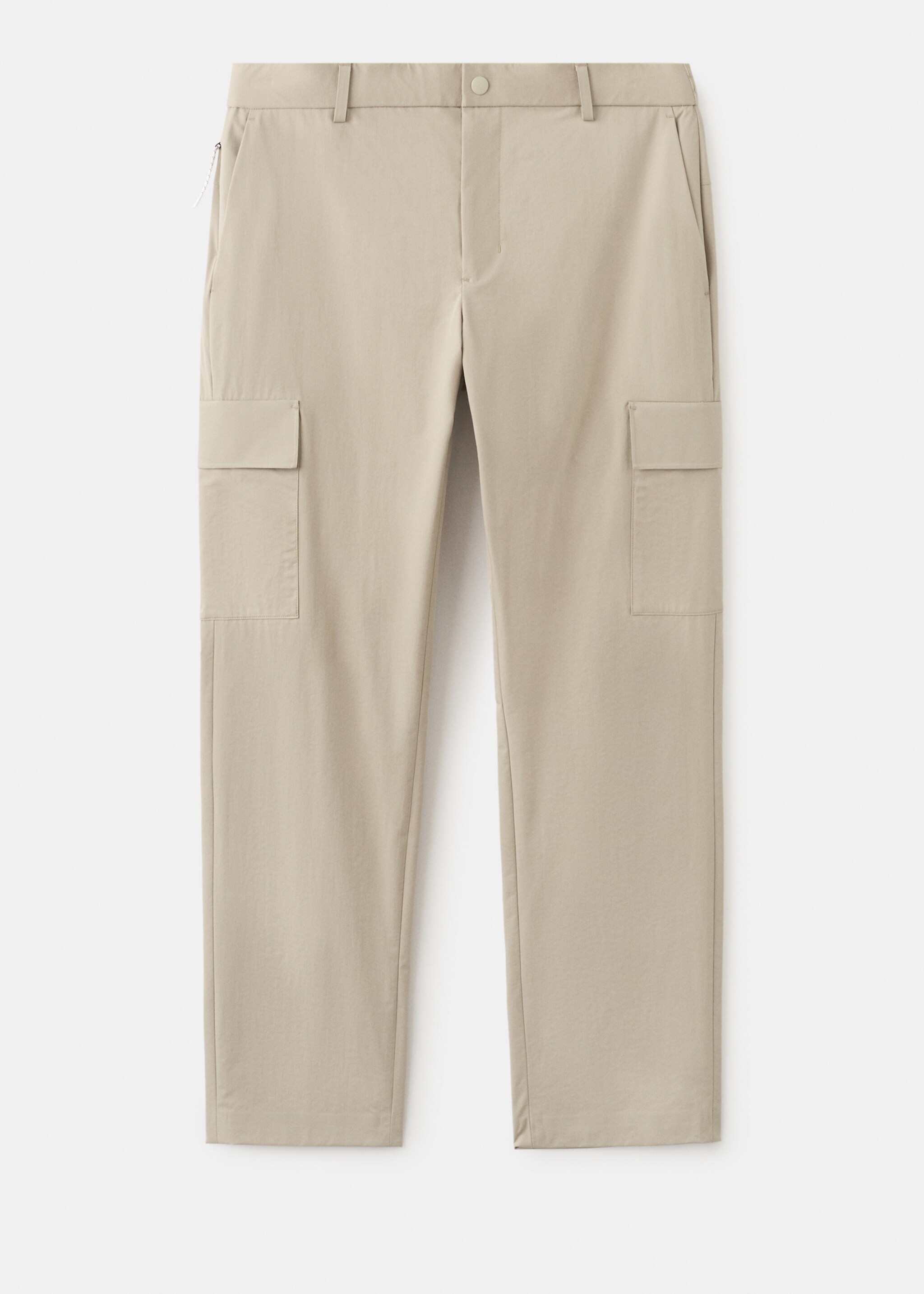 Pantalon cargo slim-fit comfort stretch - Article sans modèle, Beige. Ref: 27047897-00.