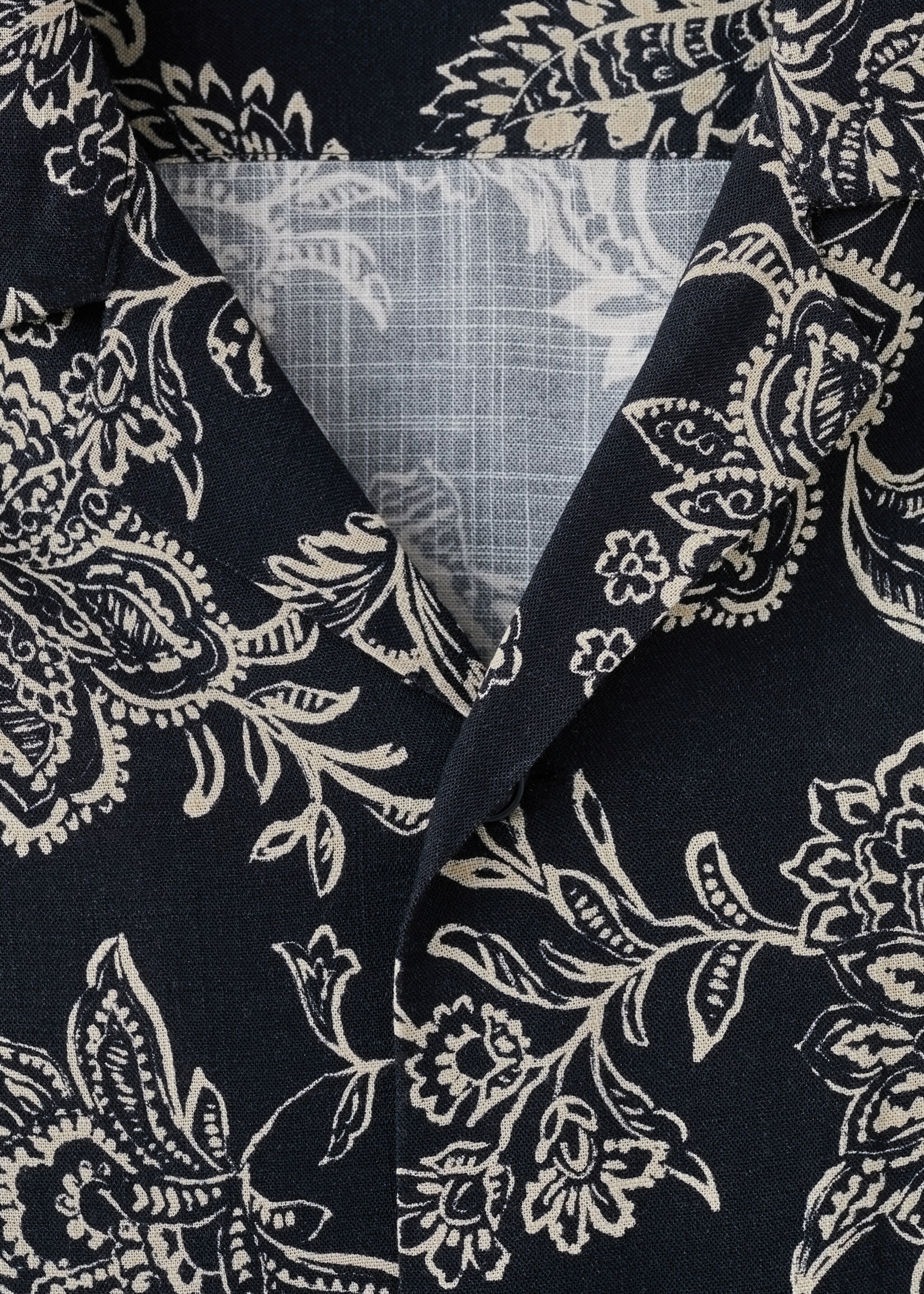 Gemustertes Regular-Fit-Hemd - Detail des Artikels 8, Schwarz. Ref: 27047898-00.