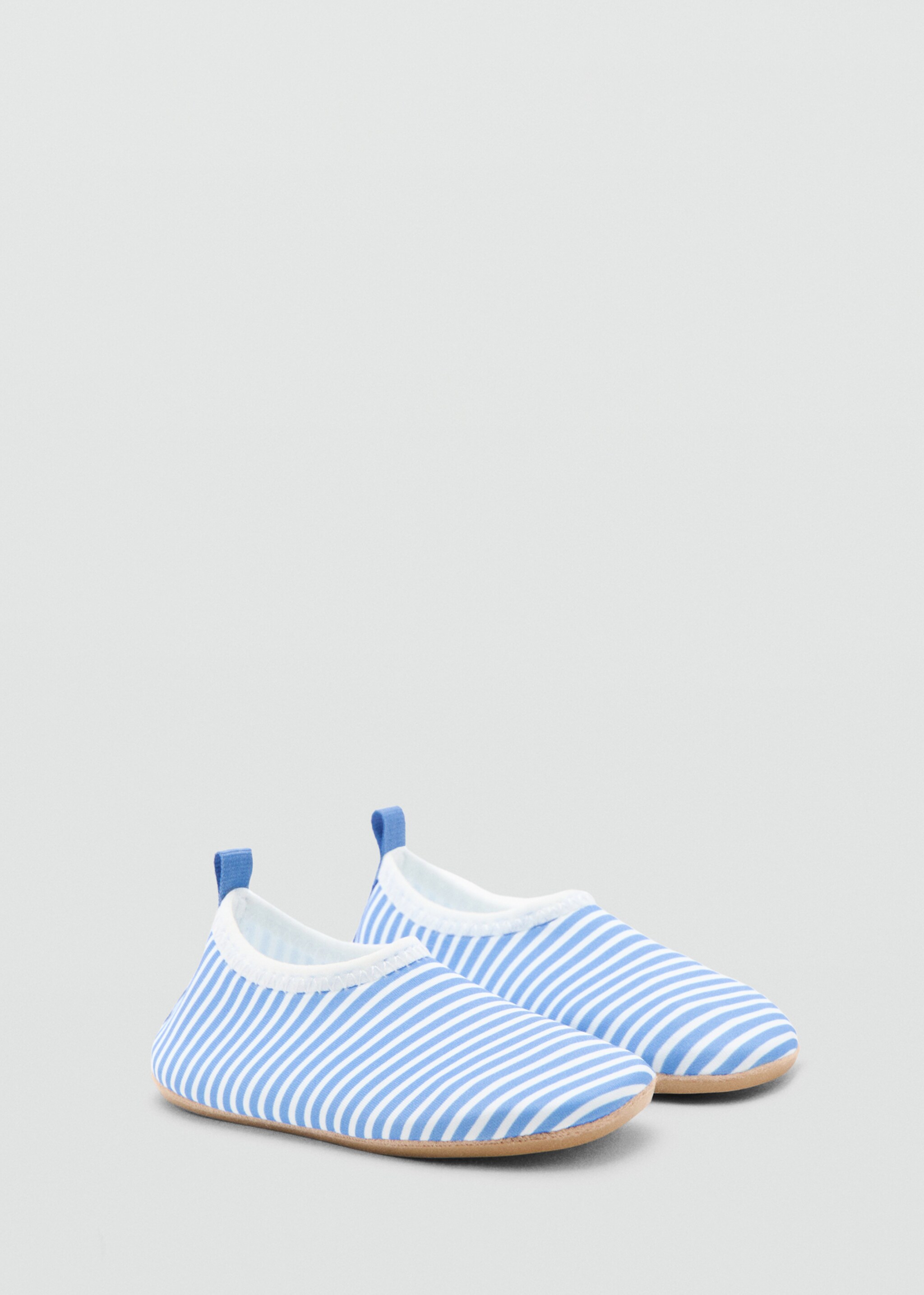 Striped booties - Medium plane, Sky Blue. Ref: 27047905-00.