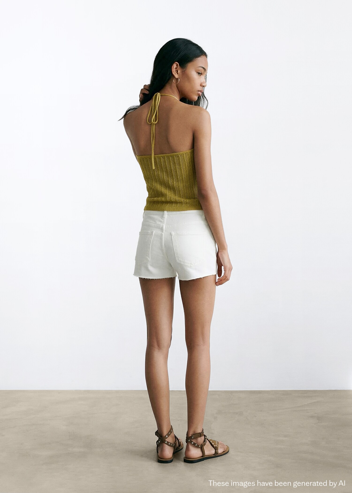 Fine knit halter top - Reverse of the article