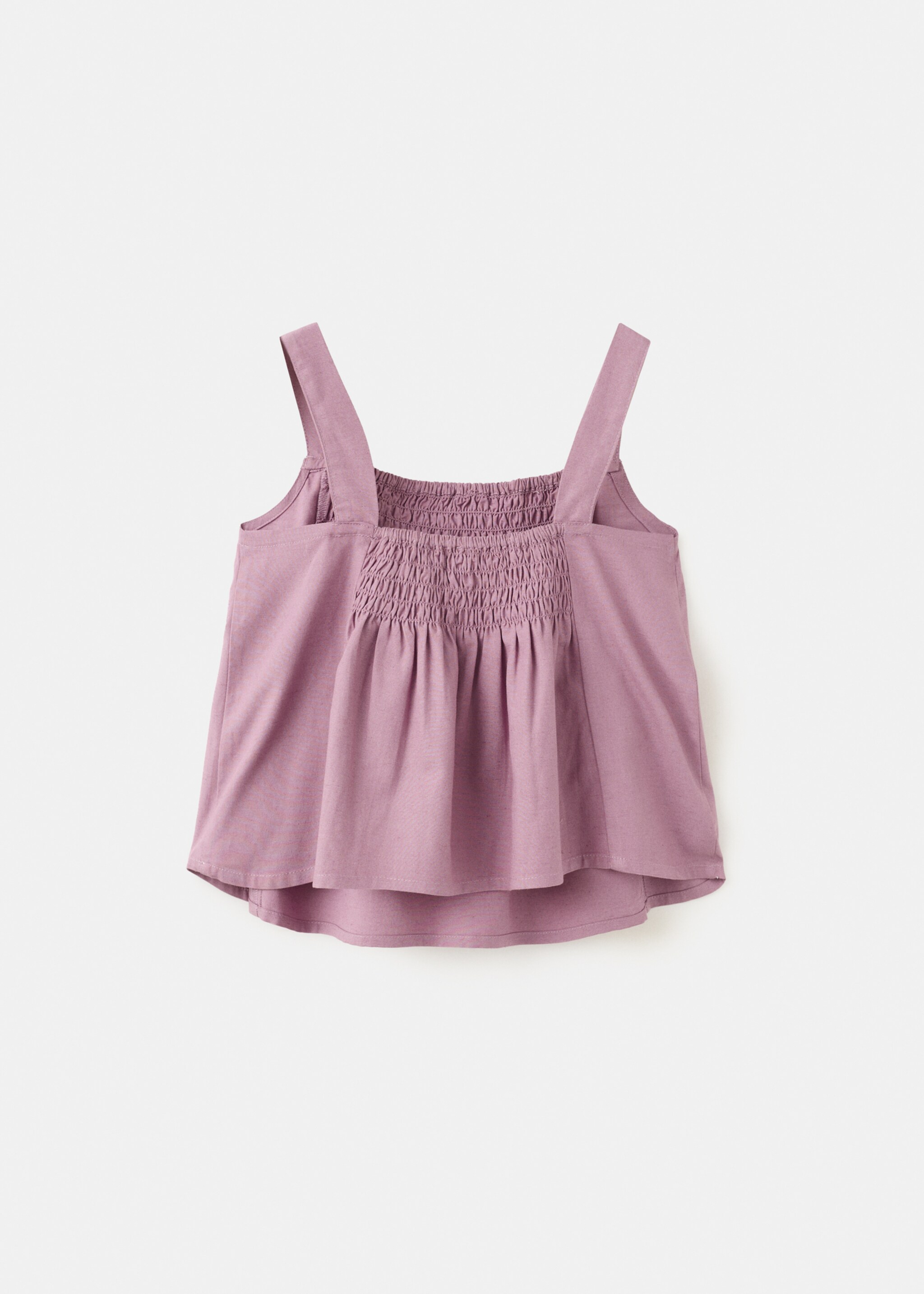 Wool cotton-blend blouse - Reverse of the article, Light/Pastel Purple. Ref: 27047910-00.