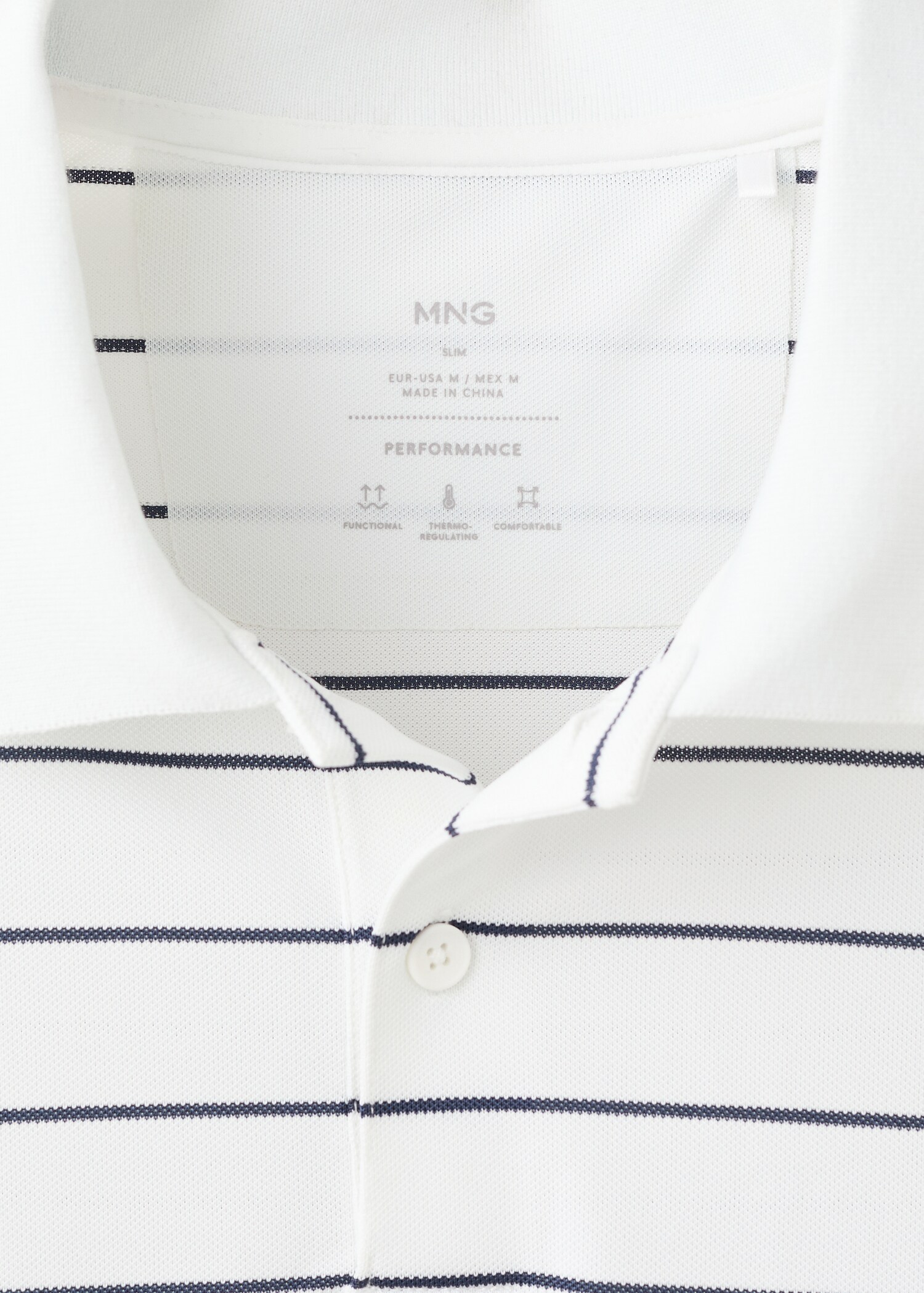 Slim fit striped polo shirt COOLMAX® - Details of the article 8