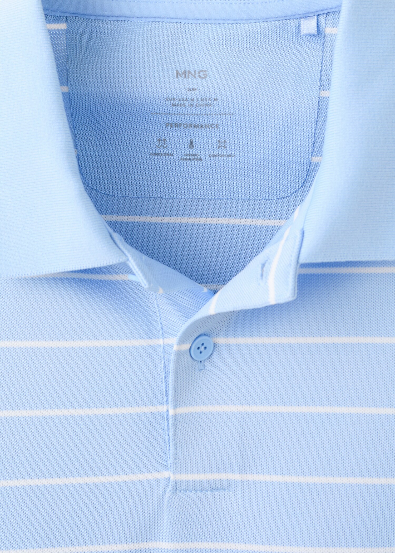 Slim fit striped polo shirt COOLMAX® - Details of the article 8