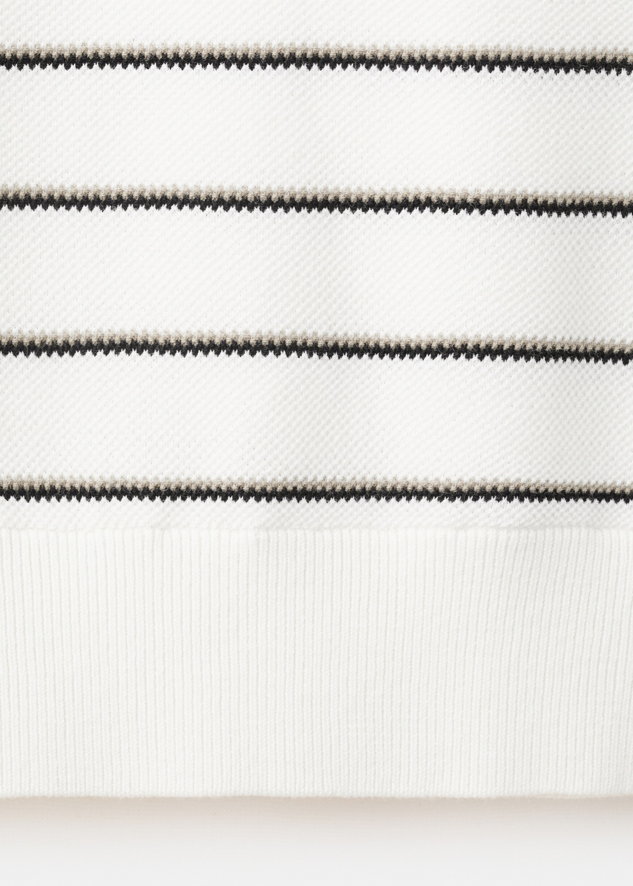T-shirt coton maille rayures - Détail de l'article 0, Blanc cassé. Ref: 27047914-00.