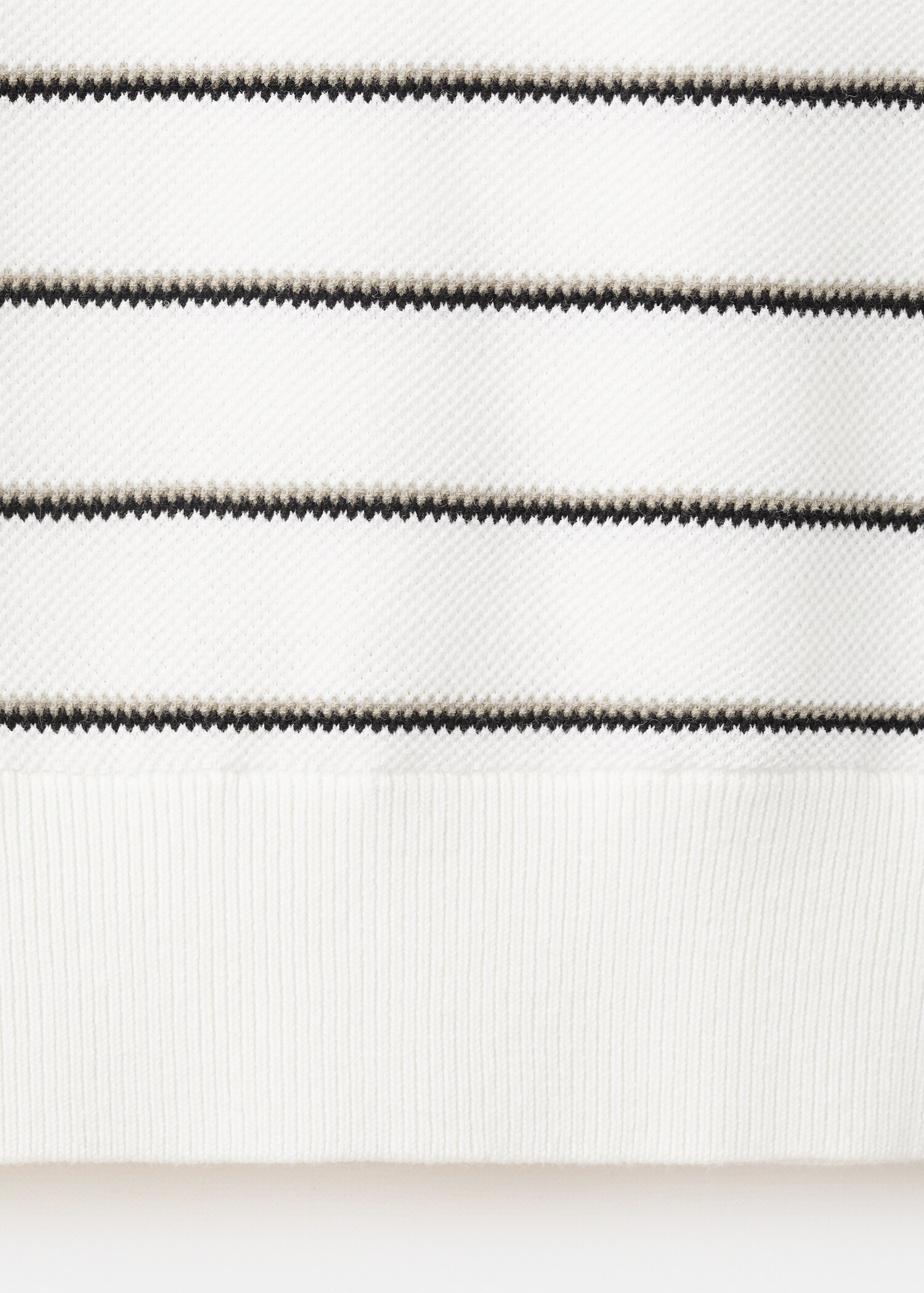 T-shirt coton maille rayures - Détail de l'article 0