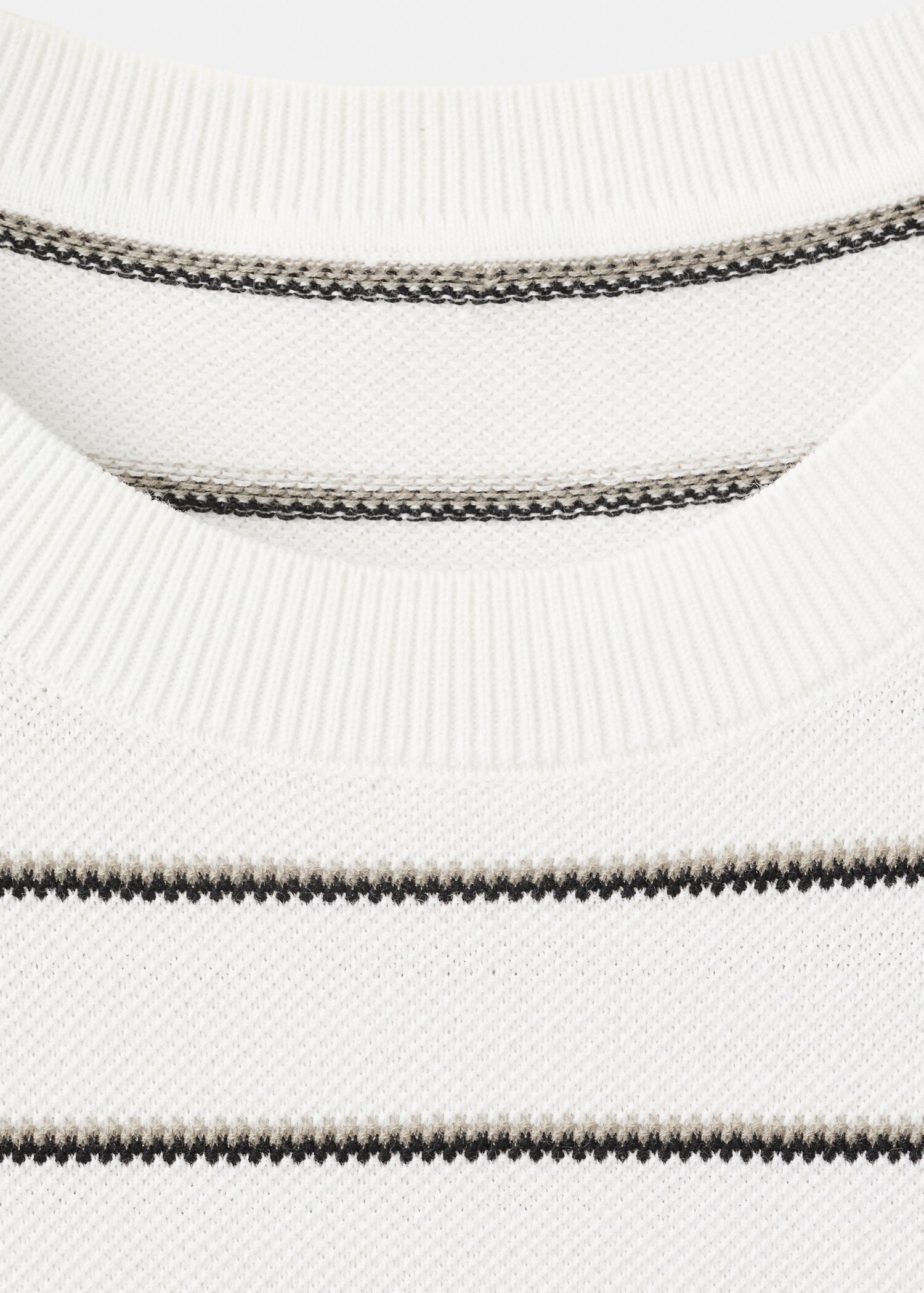 T-shirt coton maille rayures - Détail de l'article 8