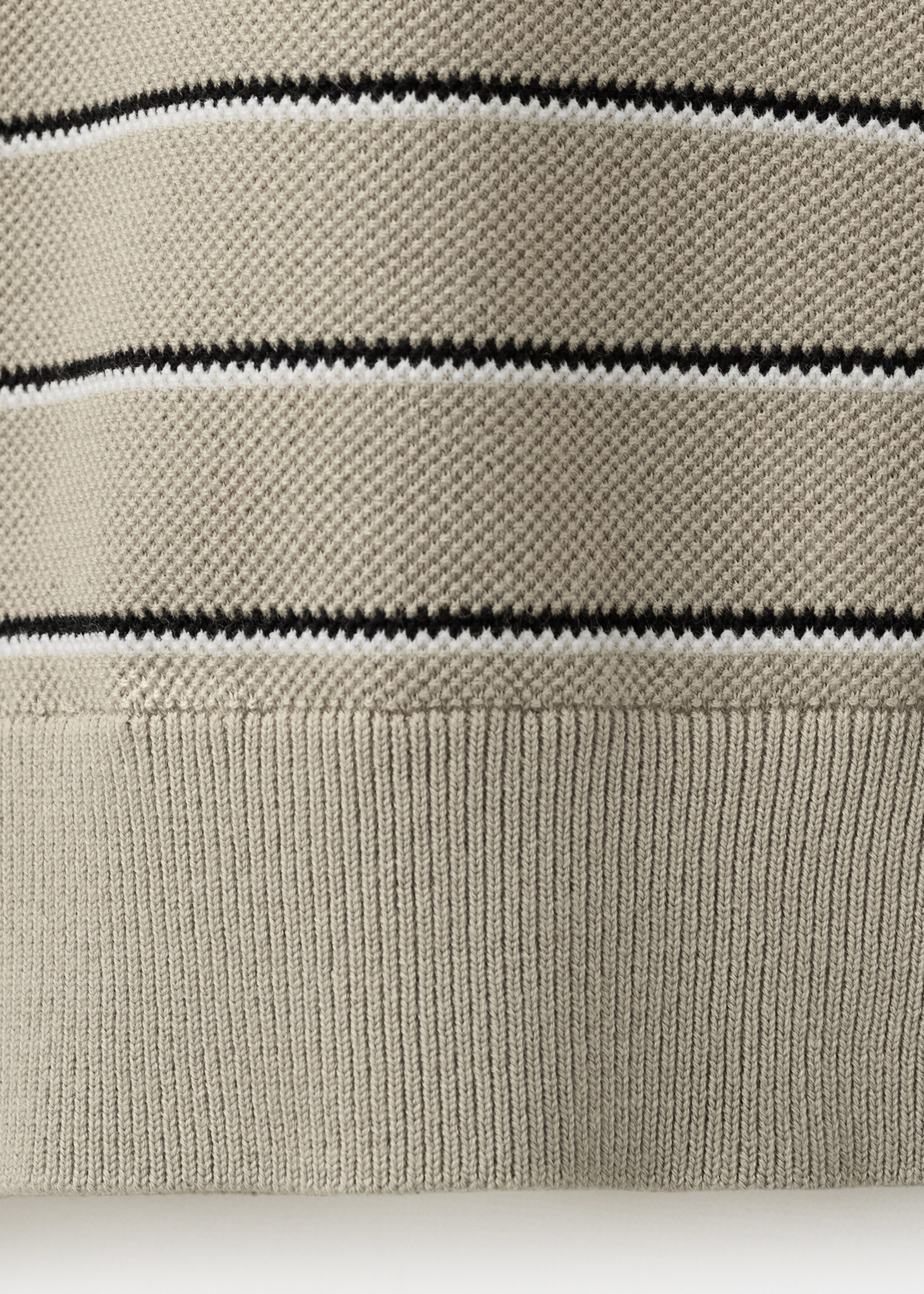 T-shirt coton maille rayures - Détail de l'article 0, Beige. Ref: 27047914-00.